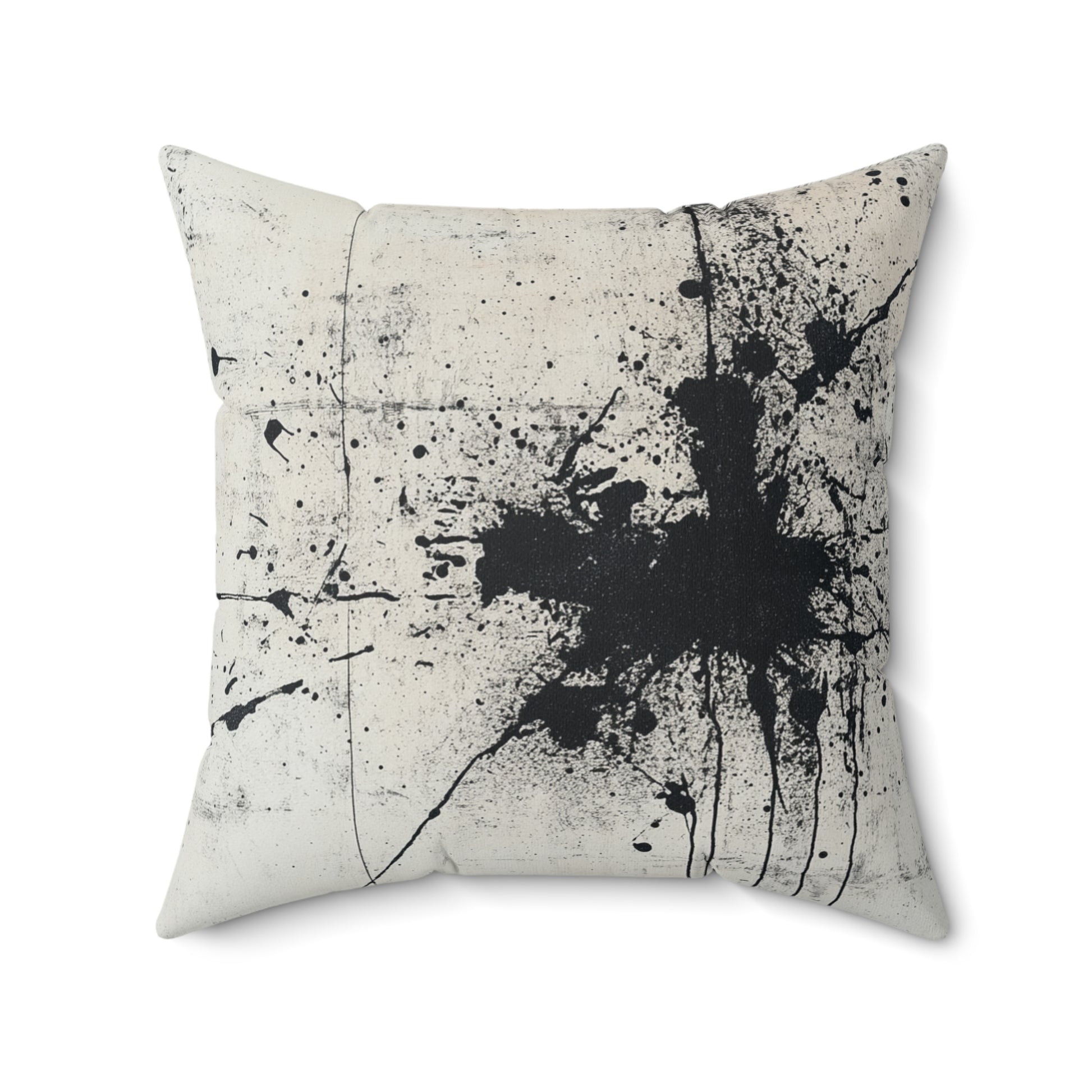 DUO MODERN "Abstract Black Splatter" Art Throw Pillow - DUO Modern