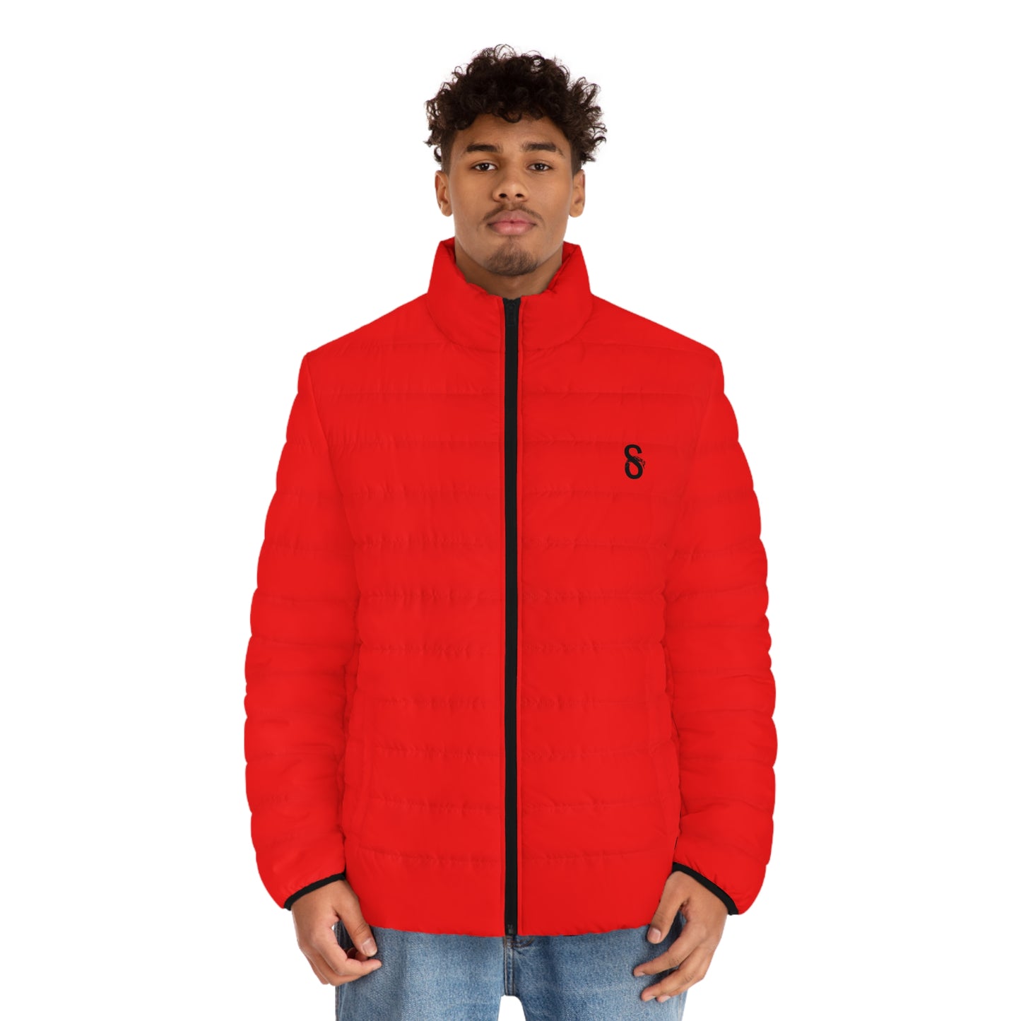 DUO MODERN Scorpion Athletics Men's Red Puffer Jacket - DUO Modern