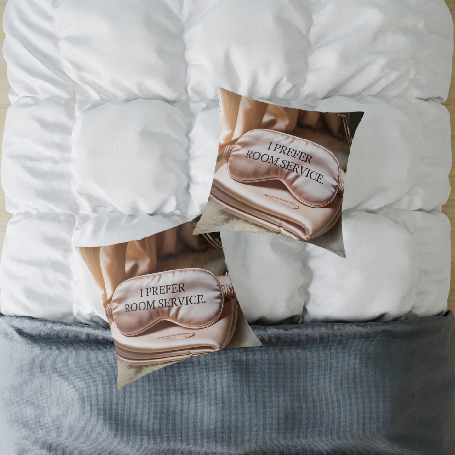 DUO MODERN “I Prefer Room Service” Square Canvas Pillow - DUO Modern