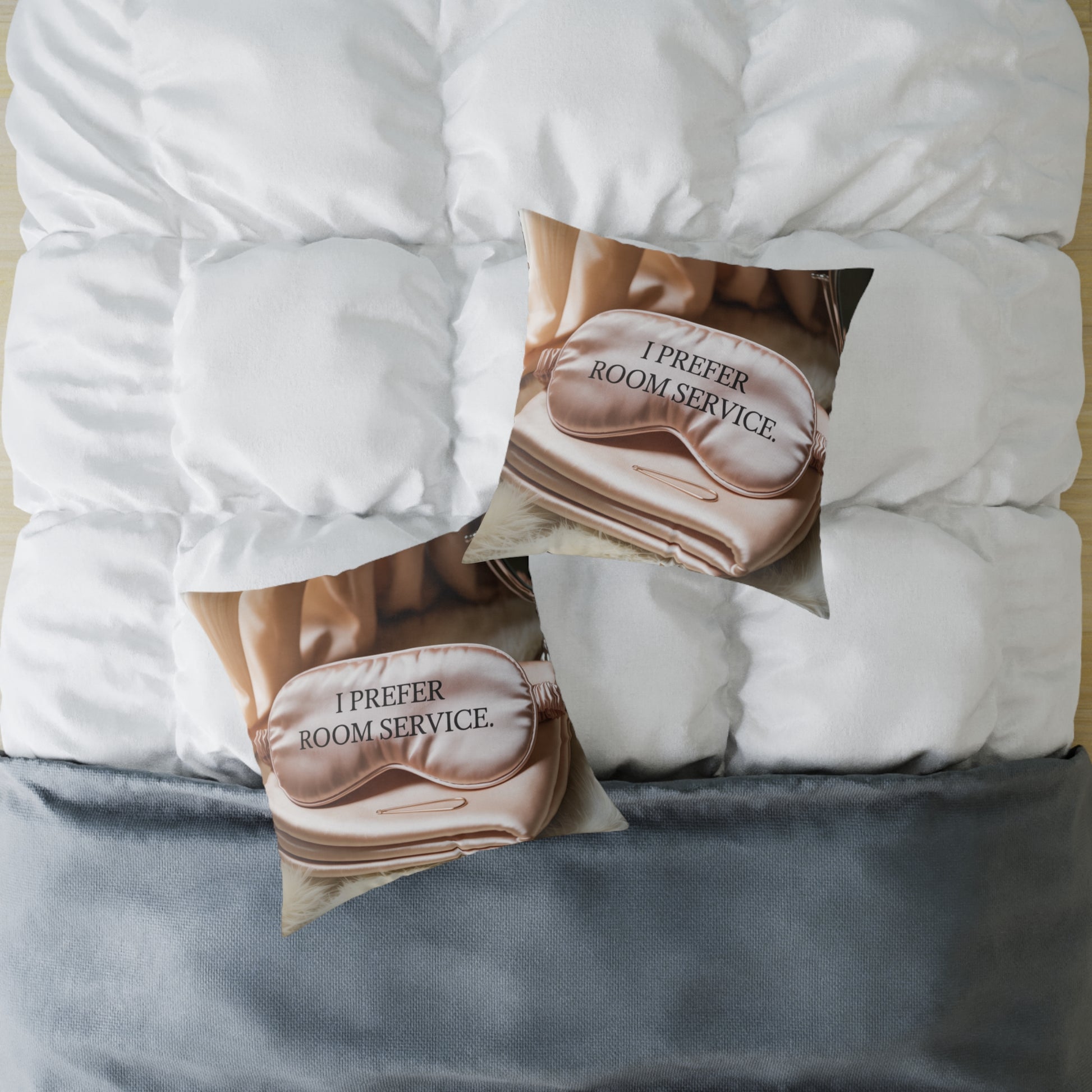 DUO MODERN “I Prefer Room Service” Square Canvas Pillow - DUO Modern