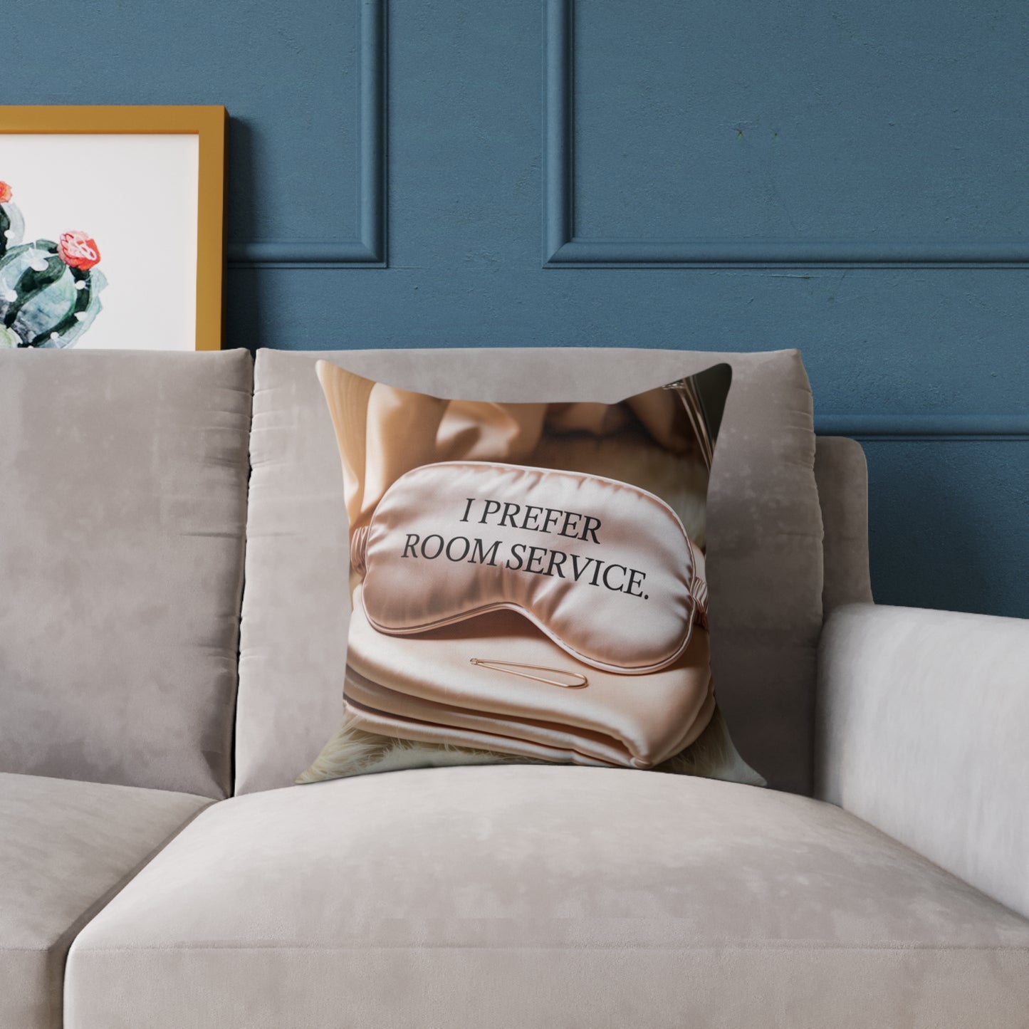 DUO MODERN “I Prefer Room Service” Square Canvas Pillow - DUO Modern