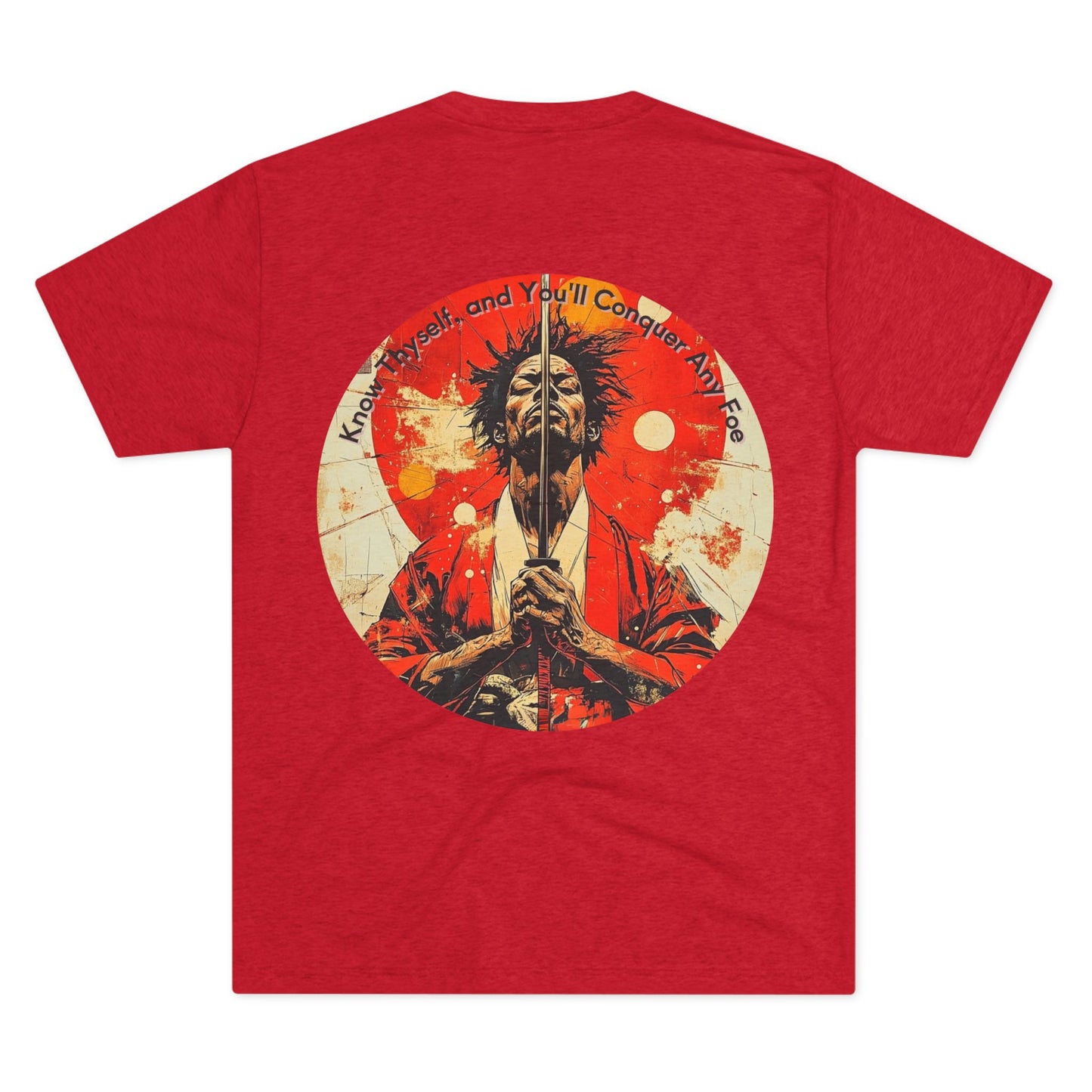 DUO MODERN "Black Samurai - Know Thy Self" Unisex Tri-Blend Crew Tee