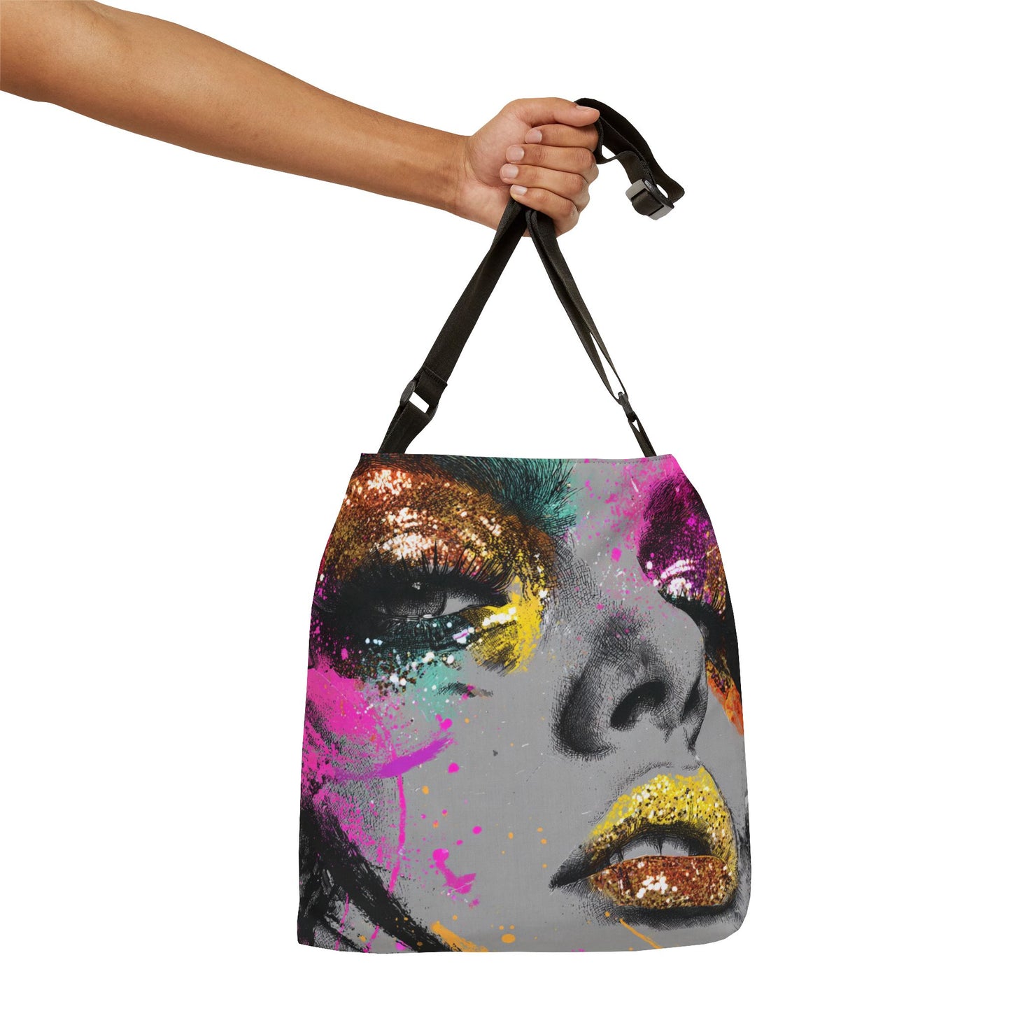 DUO MODERN “Gilded Graffiti” Adjustable Tote Bag