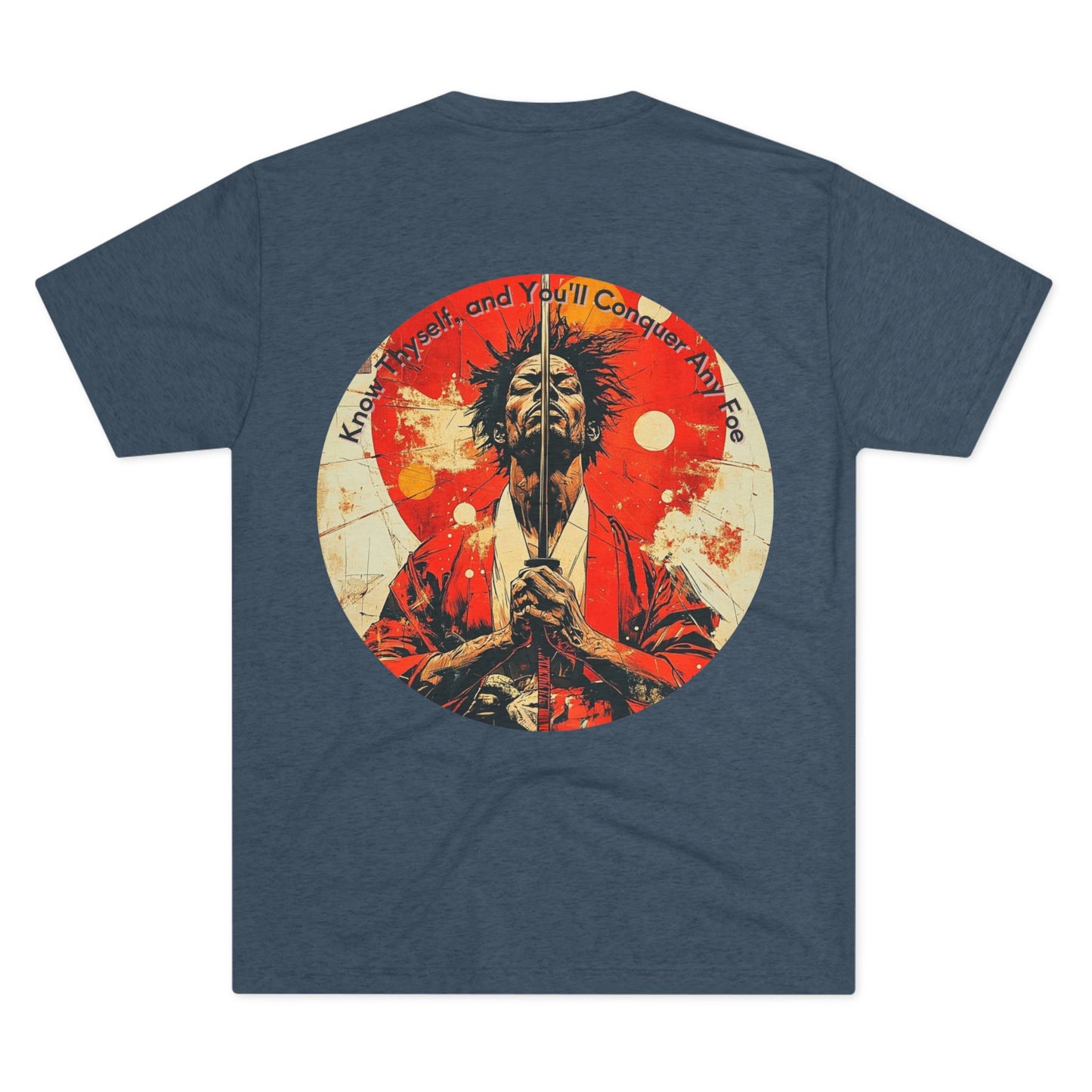 DUO MODERN "Black Samurai - Know Thy Self" Unisex Tri-Blend Crew Tee