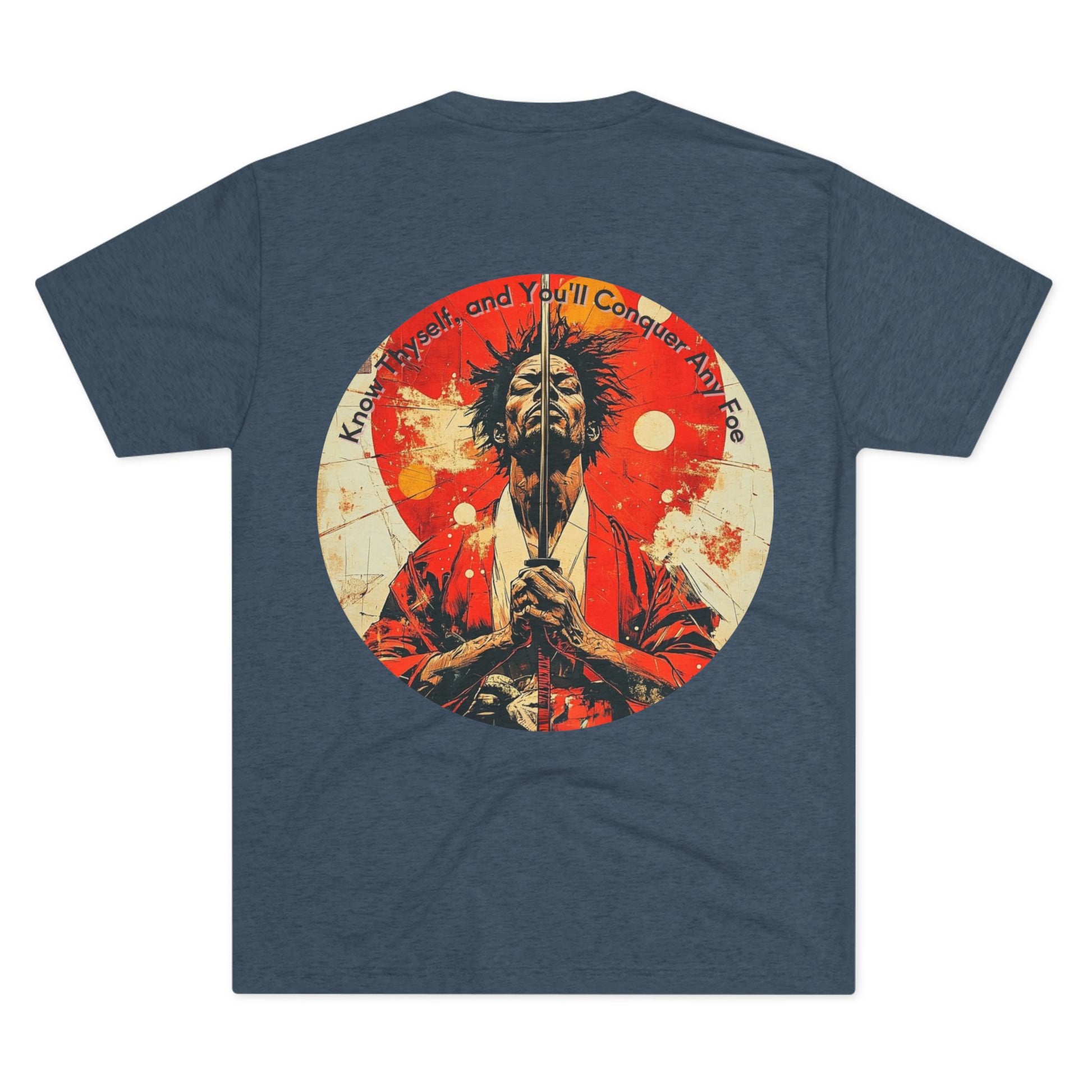DUO MODERN "Black Samurai - Know Thy Self" Unisex Tri-Blend Crew Tee