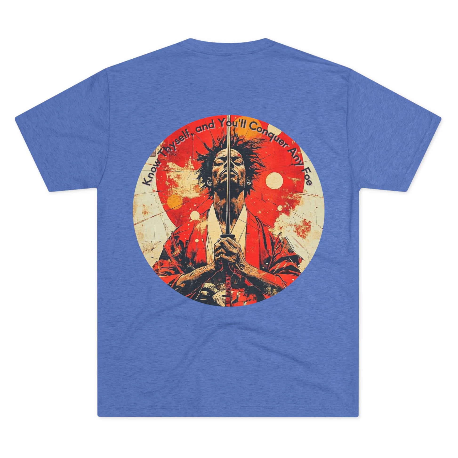 DUO MODERN "Black Samurai - Know Thy Self" Unisex Tri-Blend Crew Tee