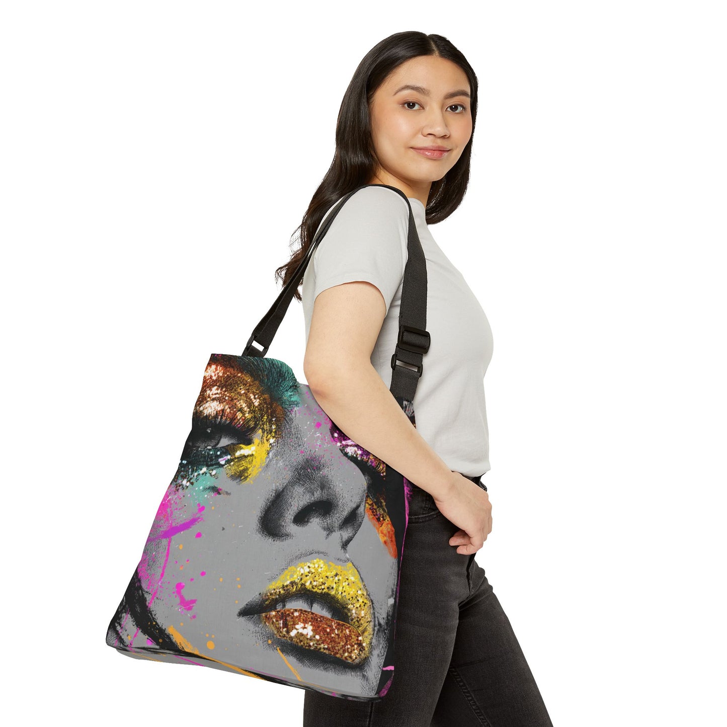 DUO MODERN “Gilded Graffiti” Adjustable Tote Bag