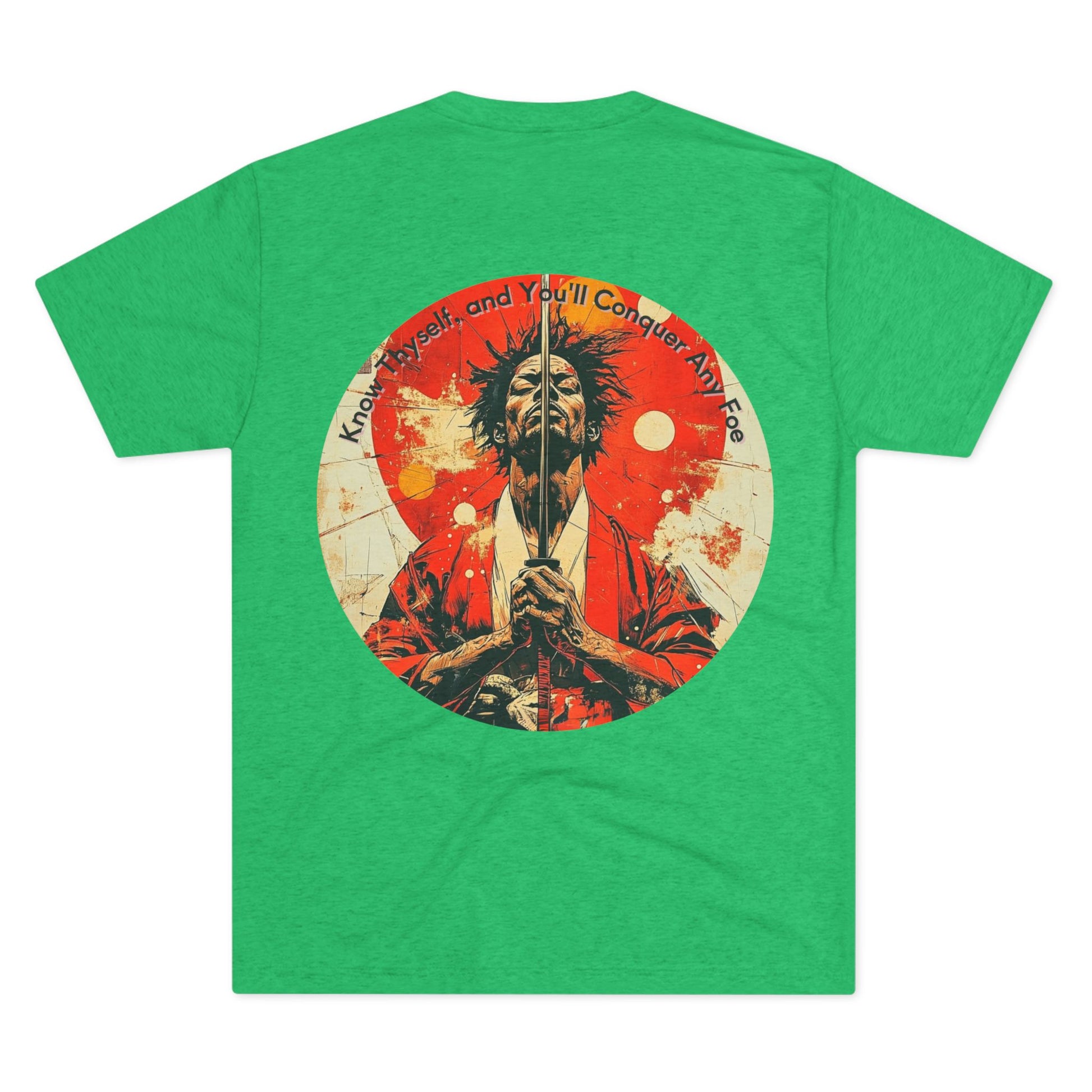 DUO MODERN "Black Samurai - Know Thy Self" Unisex Tri-Blend Crew Tee