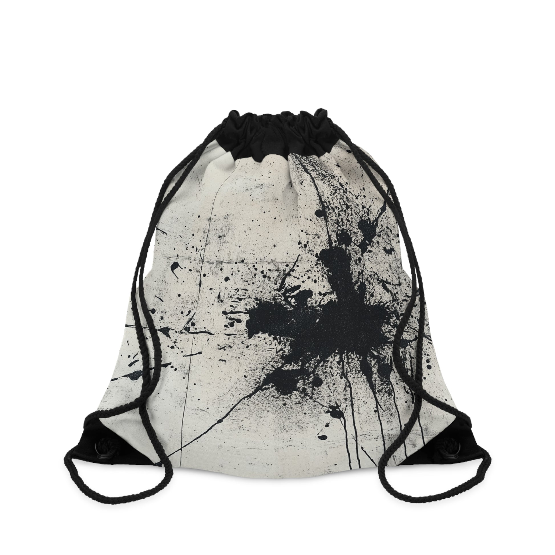 DUO MODERN "Artistic Black Splatter" Drawstring Bag - DUO Modern