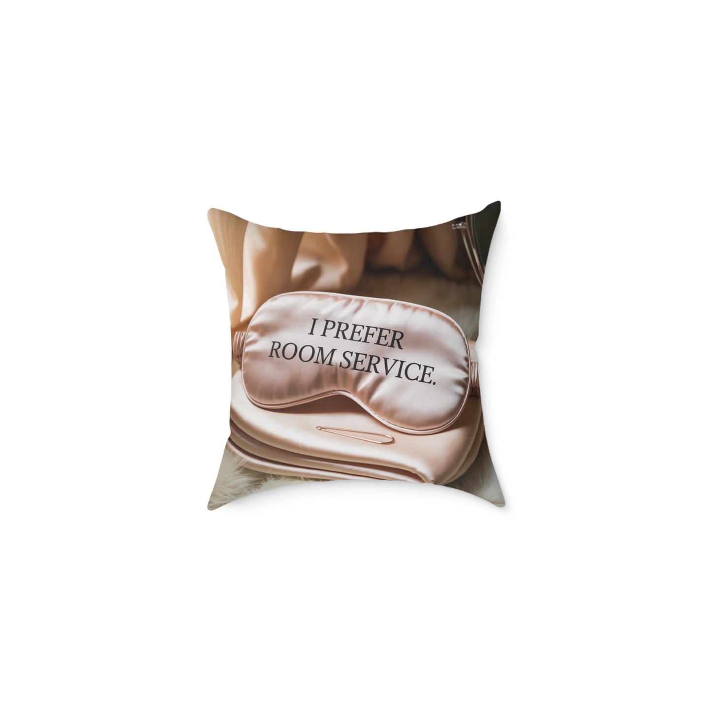 DUO MODERN “I Prefer Room Service” Square Canvas Pillow - DUO Modern