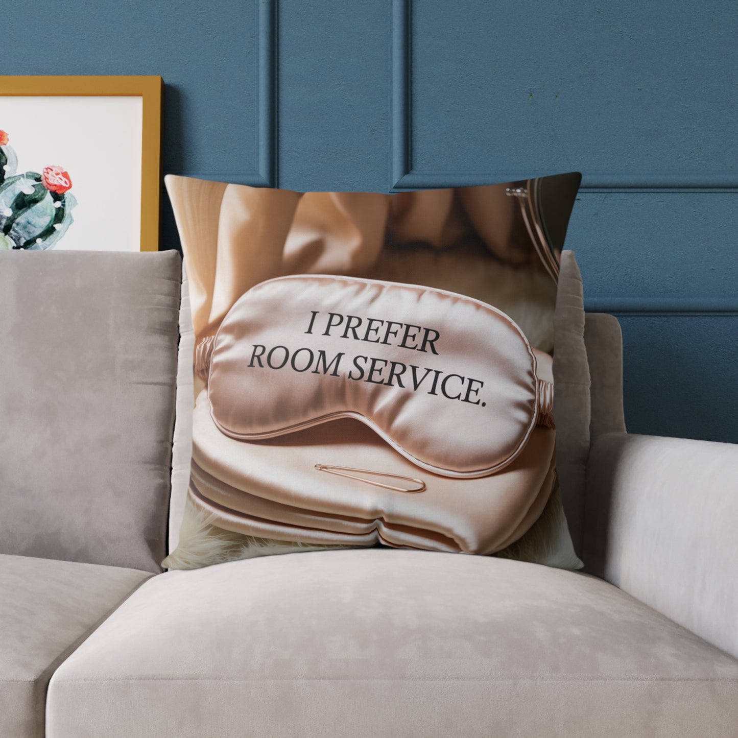 DUO MODERN “I Prefer Room Service” Square Canvas Pillow - DUO Modern