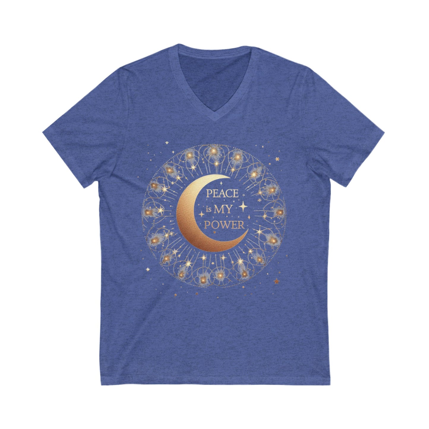 DUO MODERN "Peace Is My Power" Unisex Jersey Short Sleeve V-Neck Tee - DUO Modern