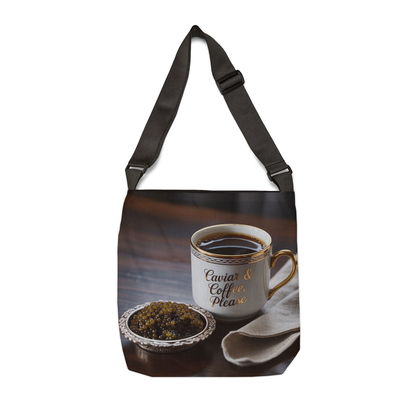 DUO MODERN “Caviar & Coffee Please” Adjustable Tote Bag - DUO Modern