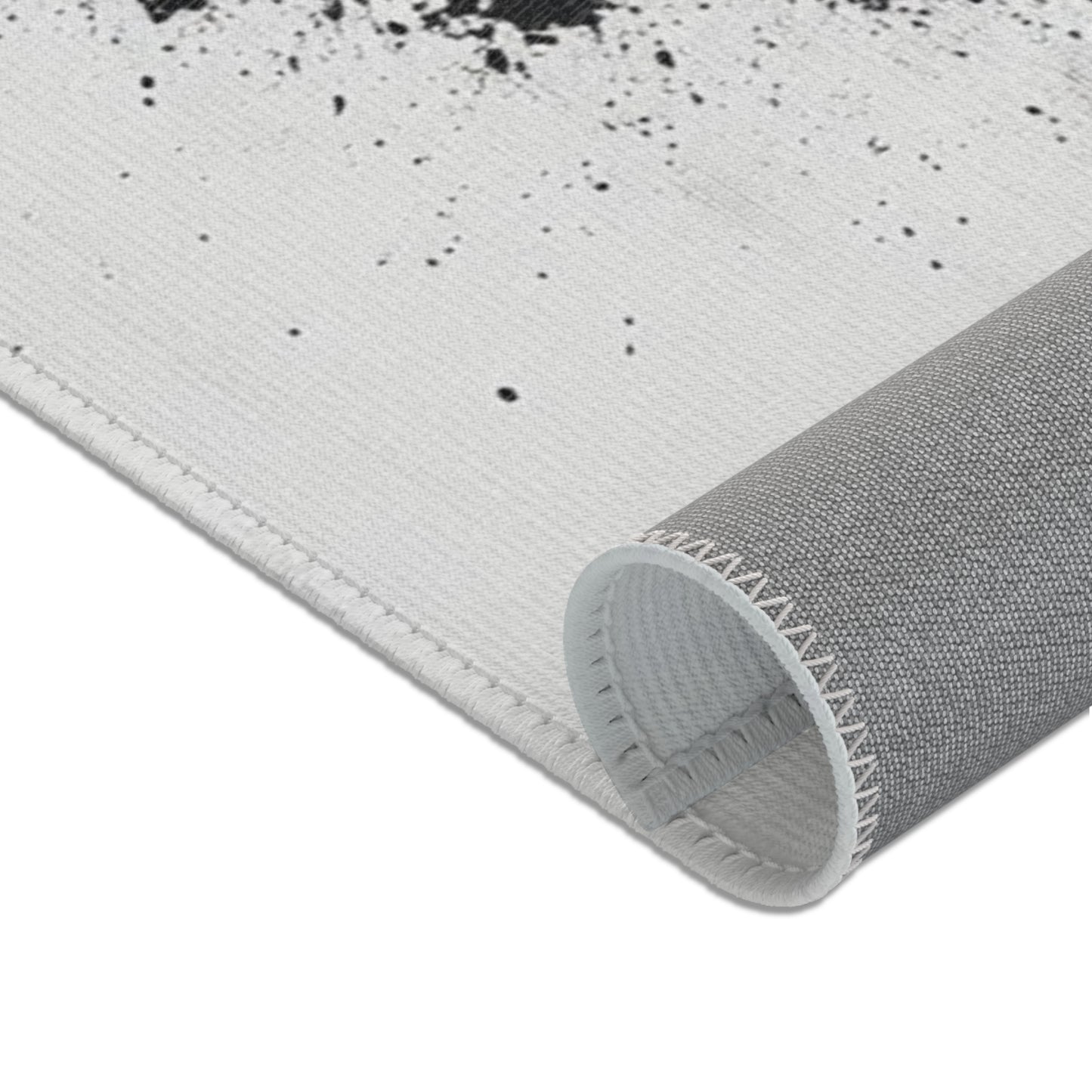 DUO MODERN "Modern Abstract Area Rug - Minimalist Black and White - DUO Modern