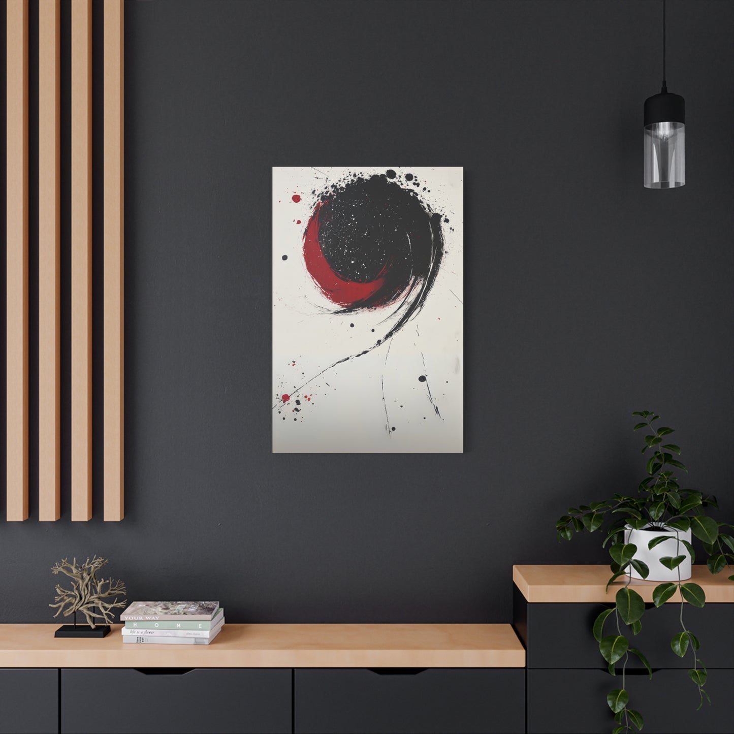 DUO MODERN "Abstract Red & Black Wall Art" - DUO Modern