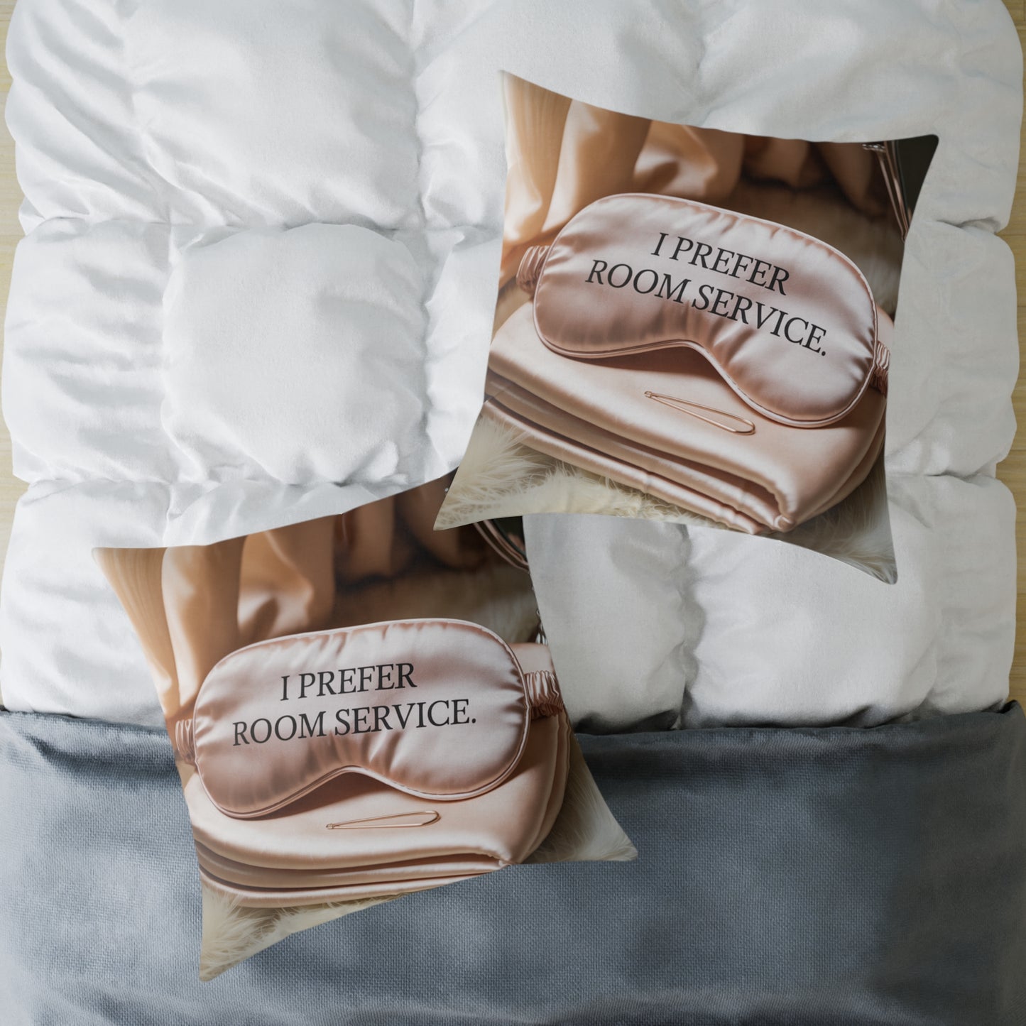 DUO MODERN “I Prefer Room Service” Square Canvas Pillow - DUO Modern