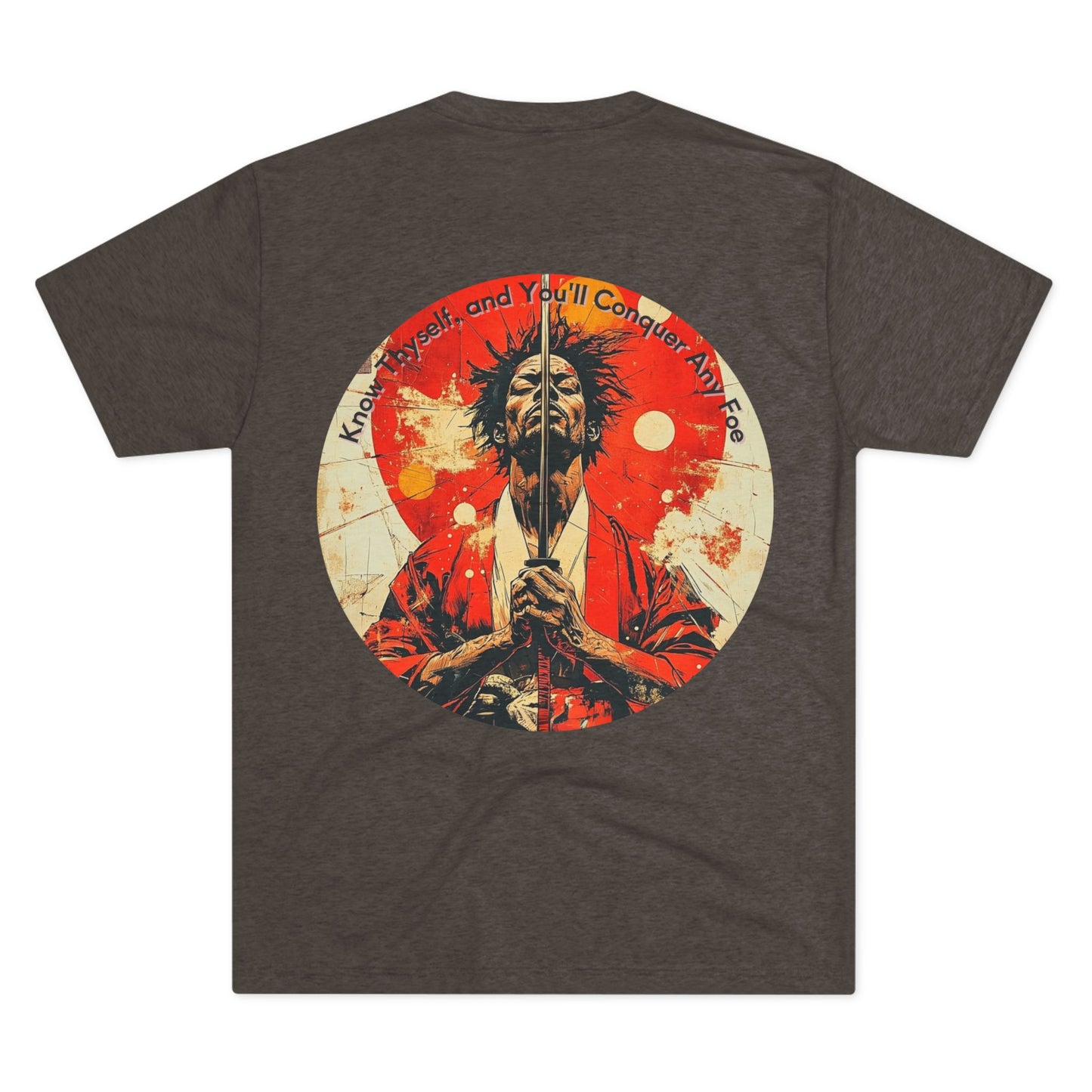 DUO MODERN "Black Samurai - Know Thy Self" Unisex Tri-Blend Crew Tee