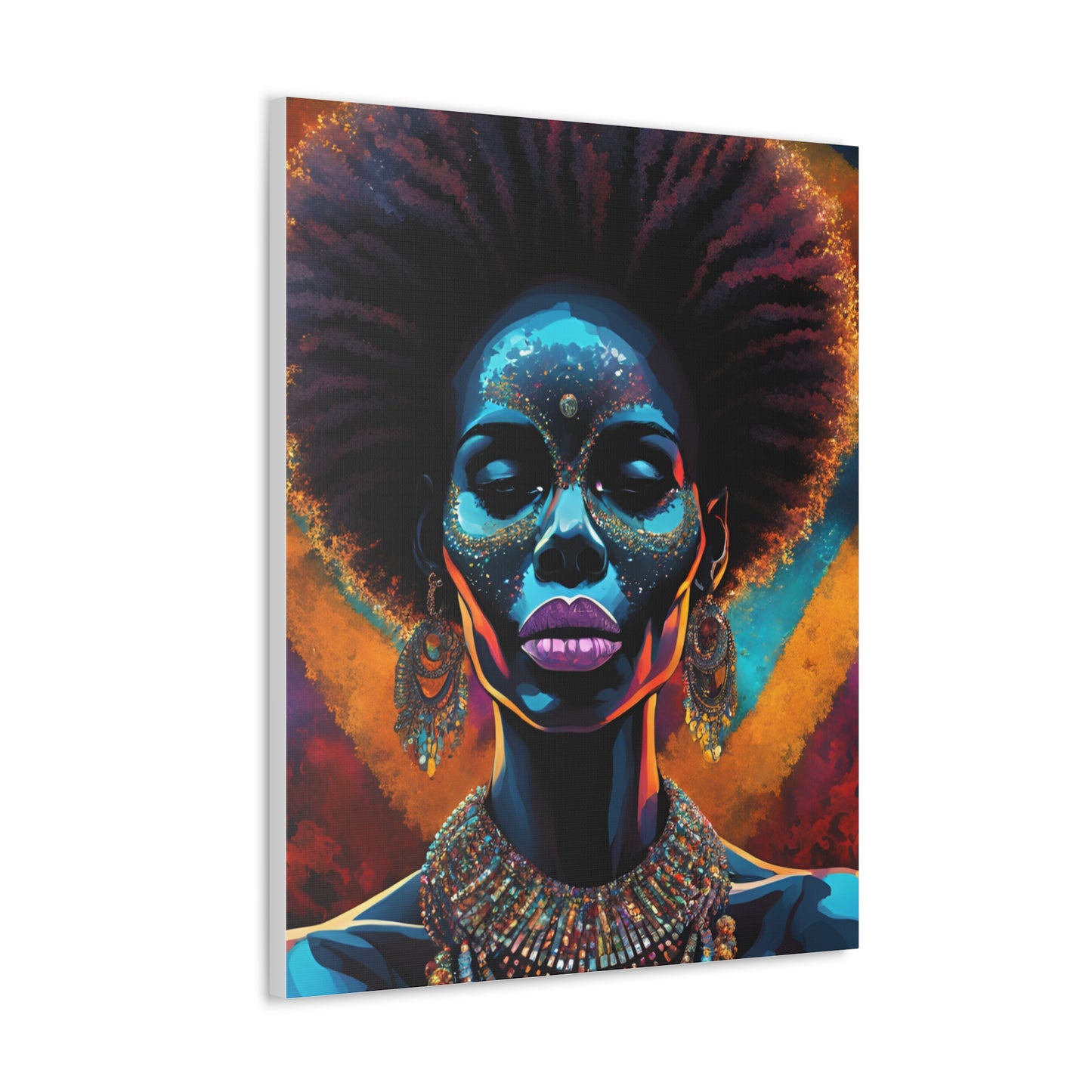 DUO Modern "Black Goddess" Canvas Artwork, a tribute to Black women