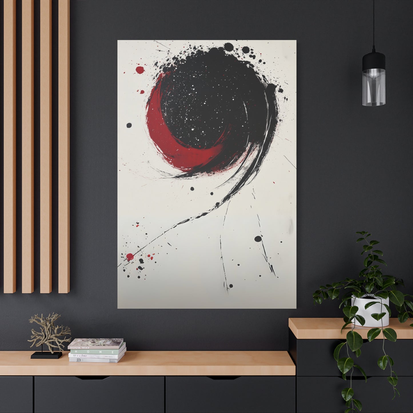 DUO MODERN "Abstract Red & Black Wall Art" - DUO Modern