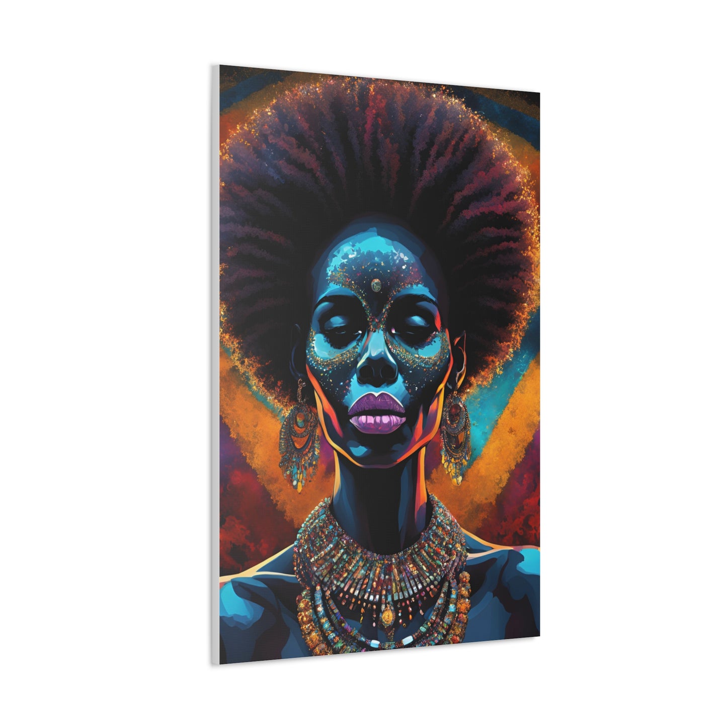 DUO MODERN Black Goddess Canvas, Black artwork is a powerful tribute to the resilience, intelligence, and confidence of Black women,