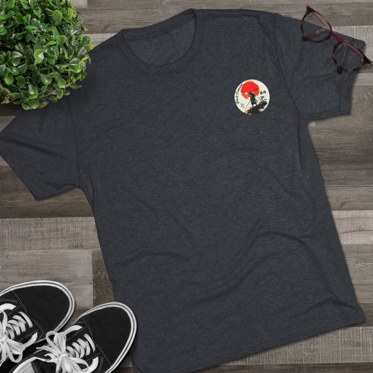 DUO MODERN "Black Samurai - Know Thy Self" Unisex Tri-Blend Crew Tee