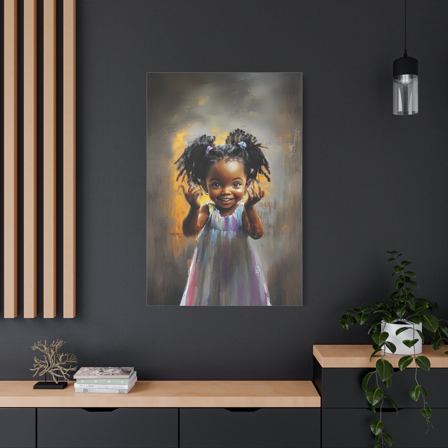 DUO MODERN "Little Faith" Matte Canvas little black girl wall art