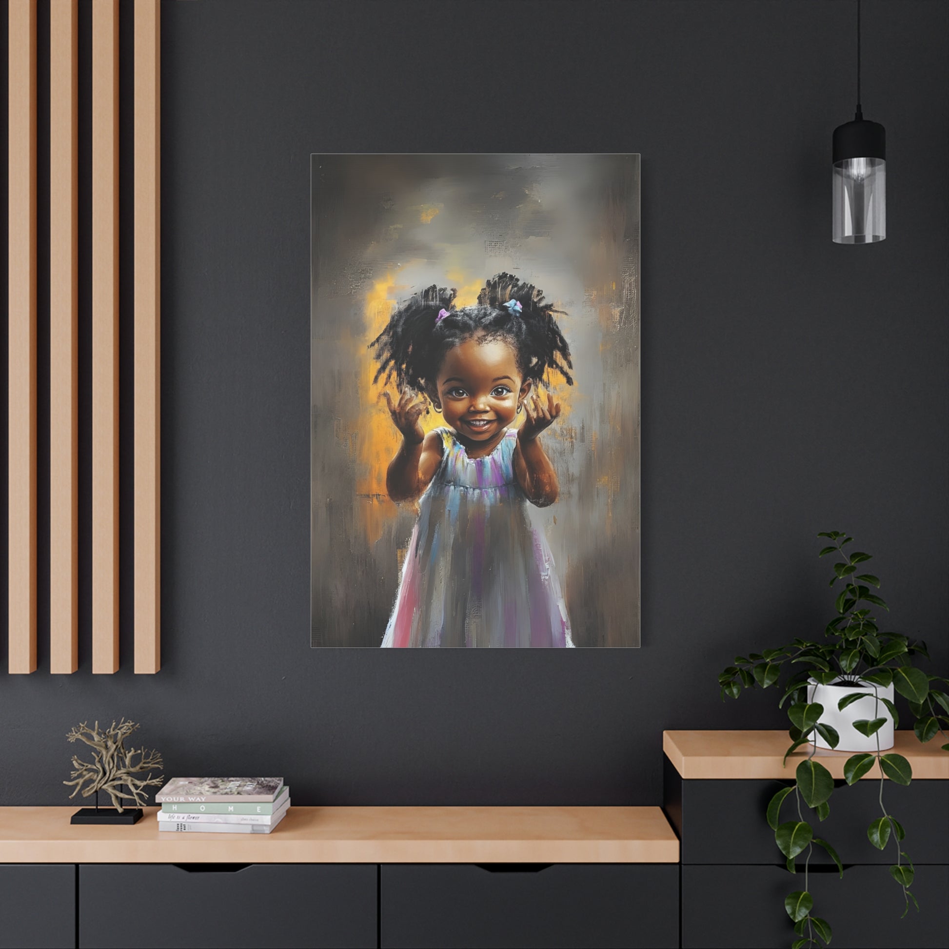 DUO MODERN "Little Faith" Matte Canvas little black girl wall art