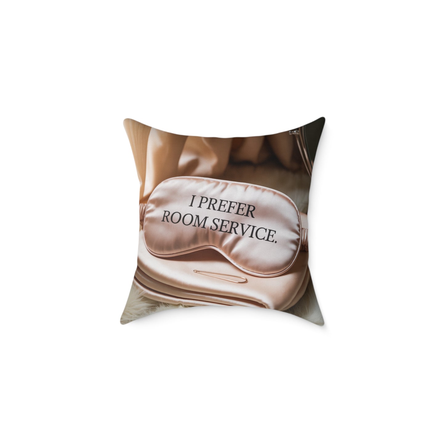 DUO MODERN “I Prefer Room Service” Square Canvas Pillow - DUO Modern