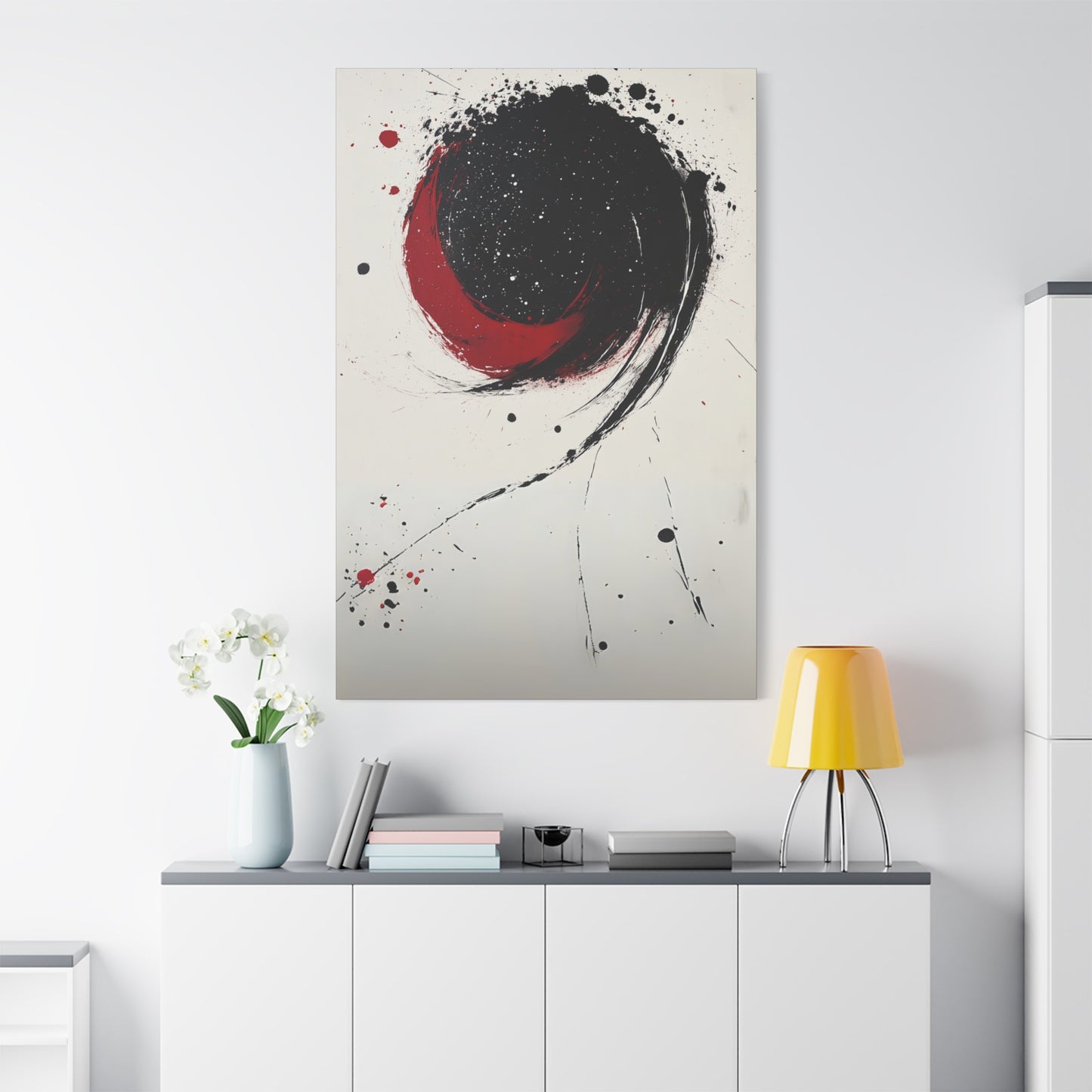 DUO MODERN "Abstract Red & Black Wall Art" - DUO Modern