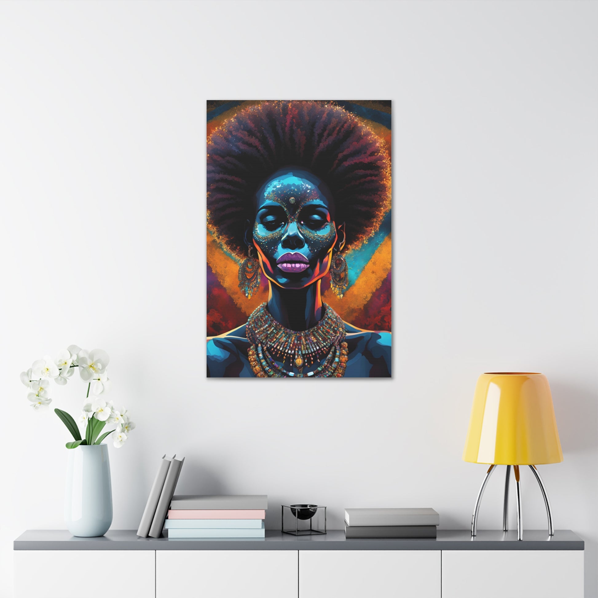 DUO MODERN Black Goddess Canvas, Black artwork is a powerful tribute to the resilience, intelligence, and confidence of Black women,