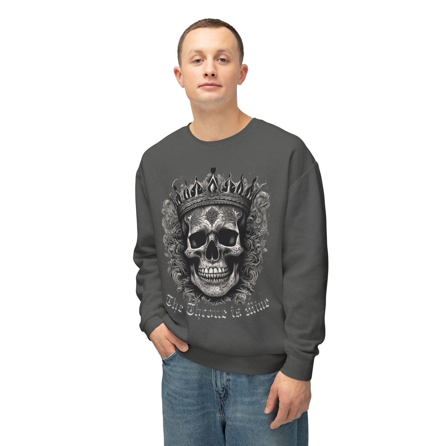 DUO MODERN "The Throne Is Mine" Shadowbones Lightweight Crewneck Sweatshirt - DUO Modern