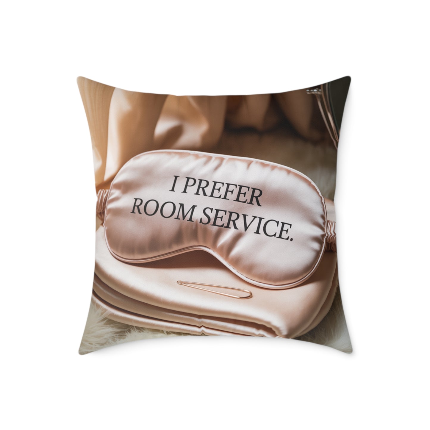 DUO MODERN “I Prefer Room Service” Square Canvas Pillow - DUO Modern