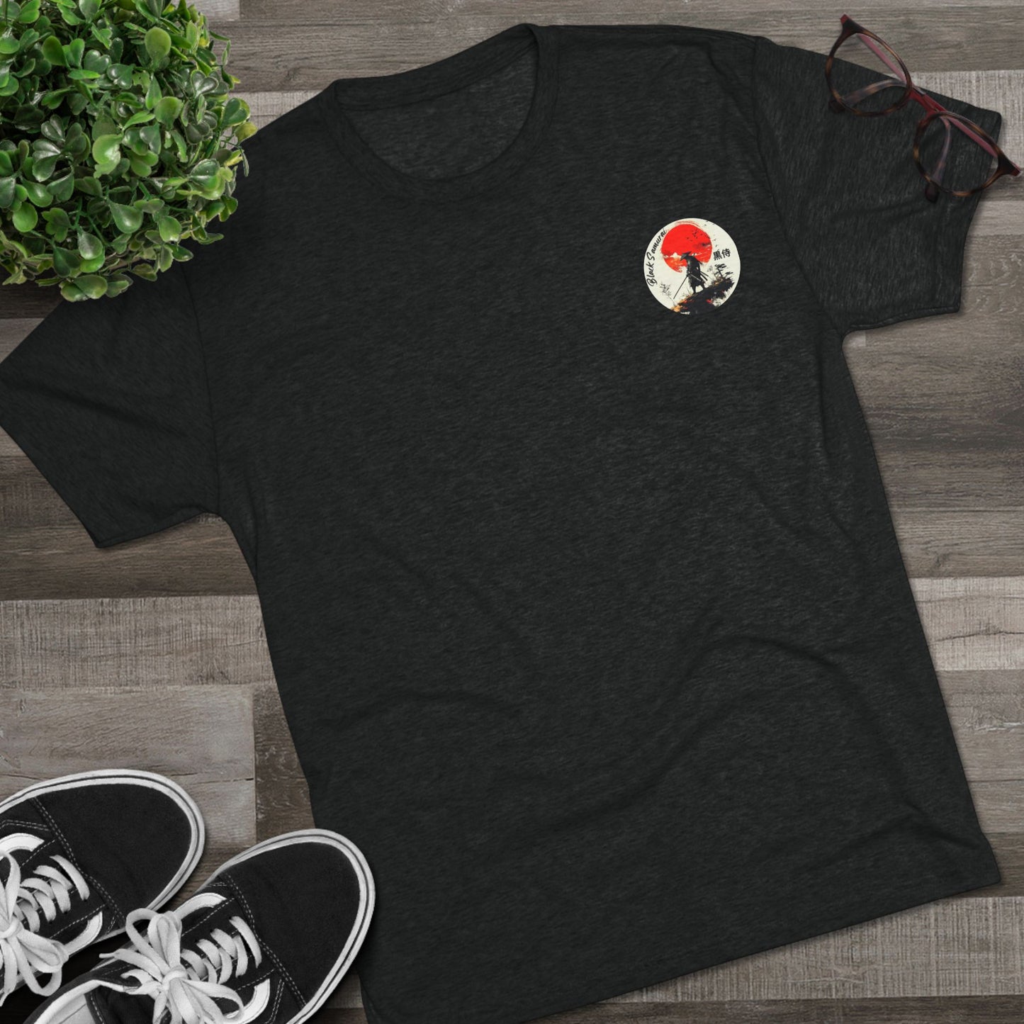 DUO MODERN "Black Samurai - Know Thy Self" Unisex Tri-Blend Crew Tee
