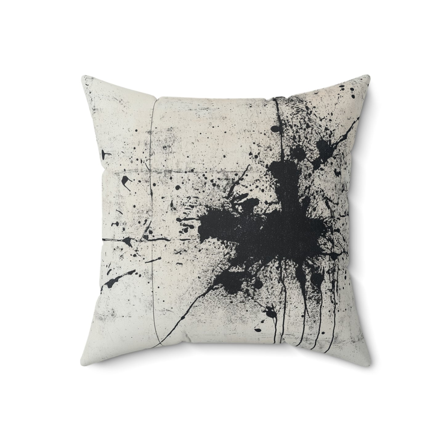 DUO MODERN "Abstract Black Splatter" Art Throw Pillow - DUO Modern