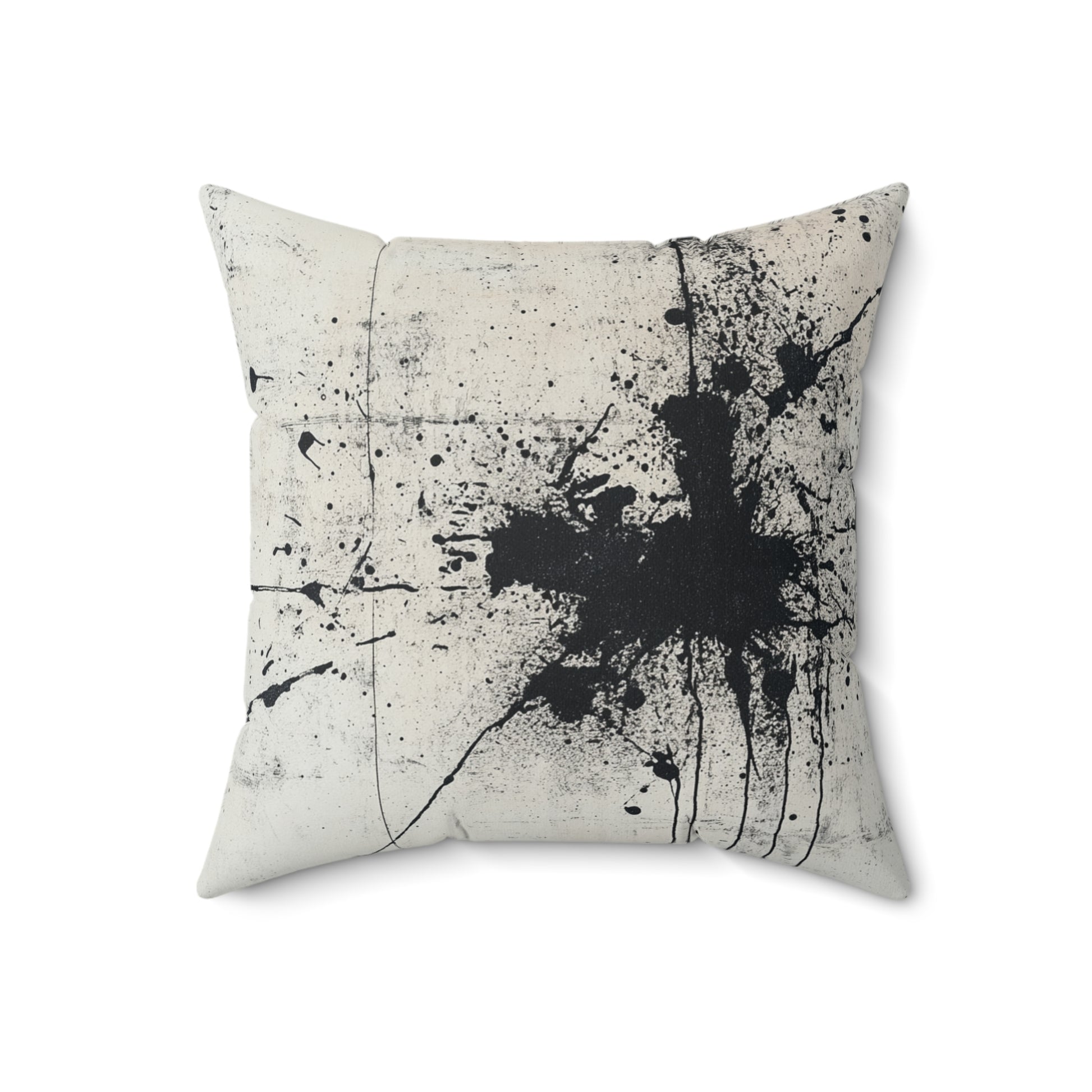 DUO MODERN "Abstract Black Splatter" Art Throw Pillow - DUO Modern