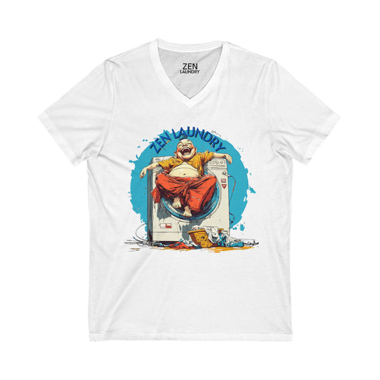 DUO MODERN "ZEN LAUNDRY" Unisex Jersey Short Sleeve V-Neck Tee - DUO Modern