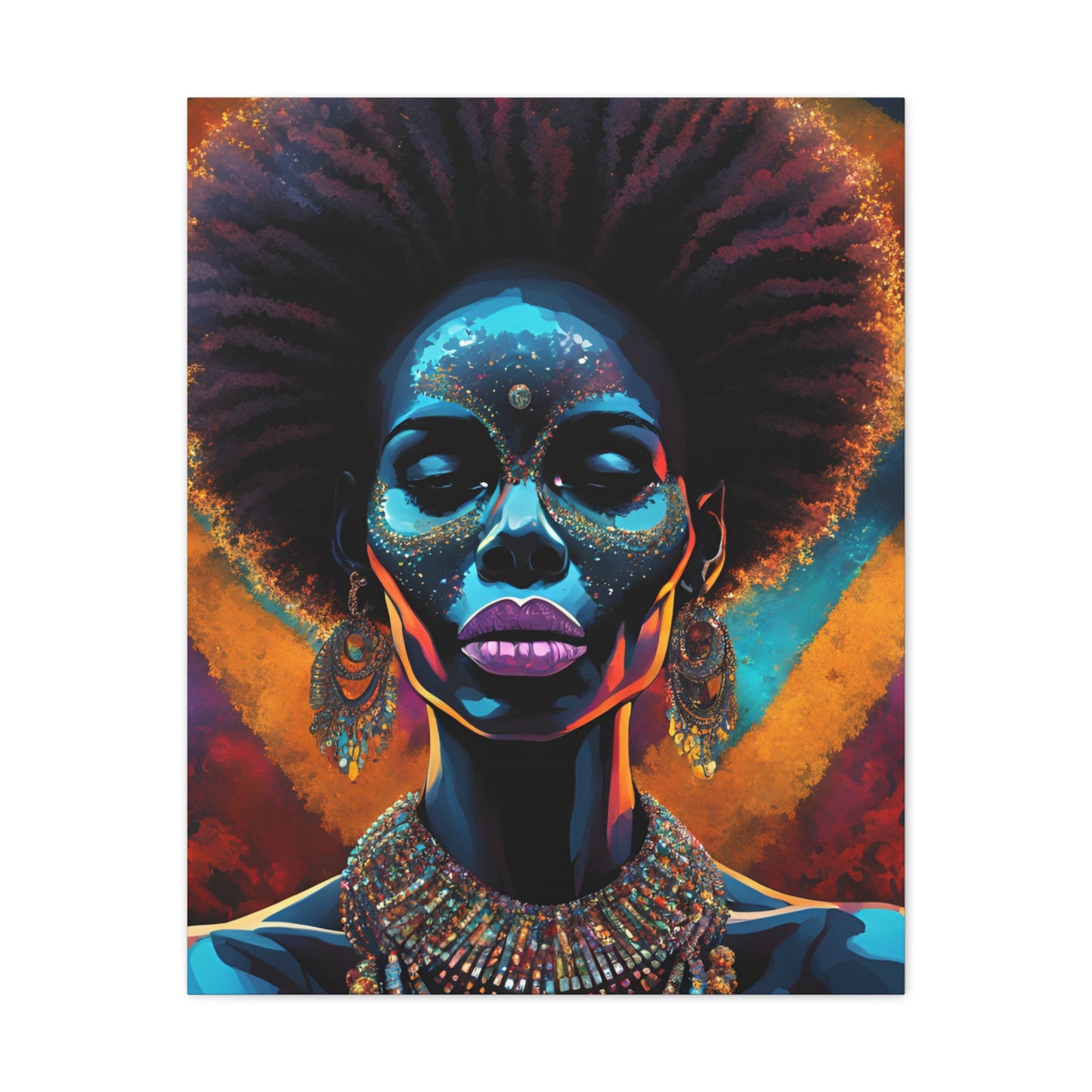 DUO Modern "Black Goddess" Canvas Artwork, a tribute to Black women
