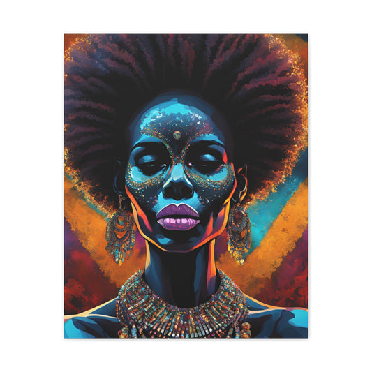 DUO Modern "Black Goddess" Canvas Artwork, a tribute to Black women