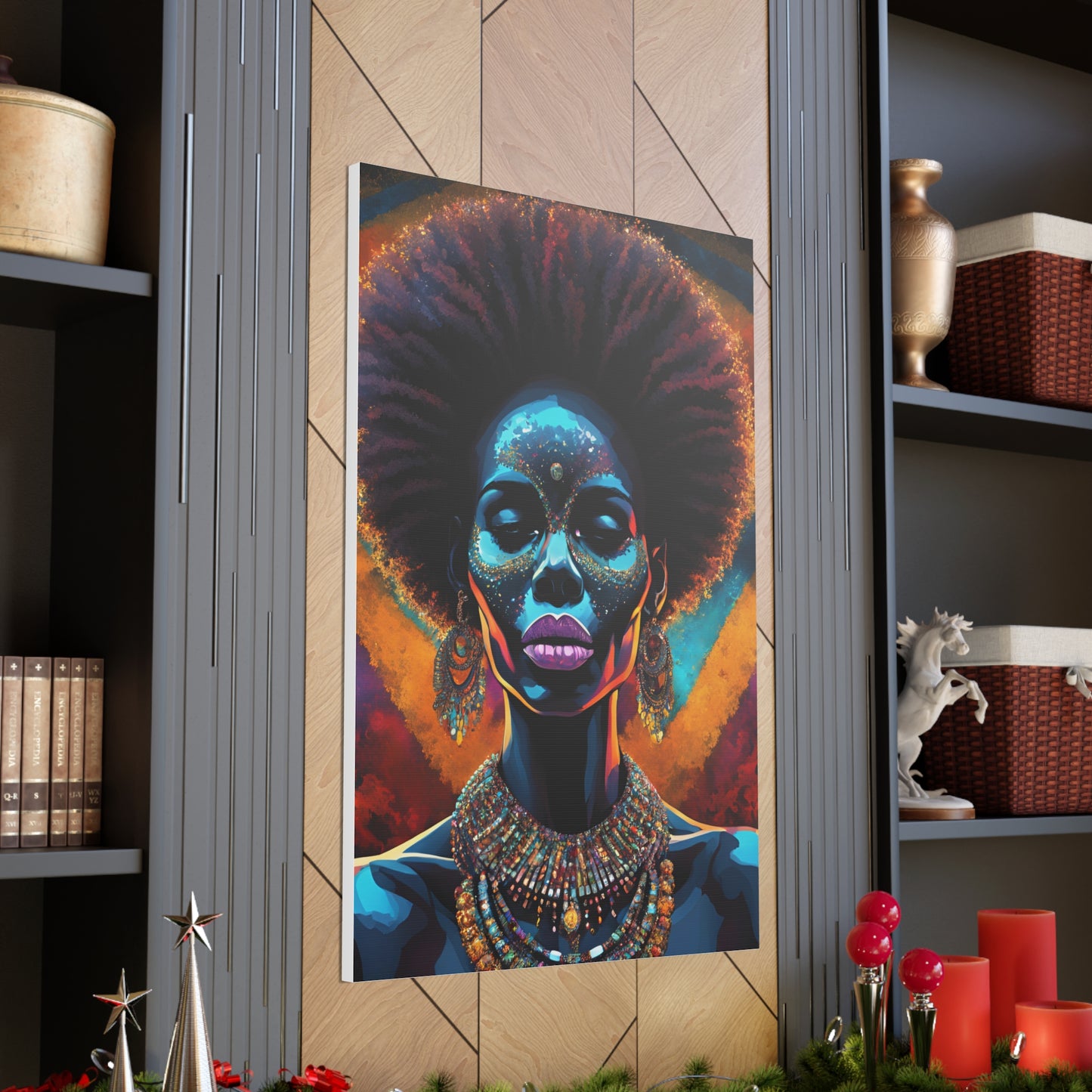 DUO MODERN Black Goddess Canvas, Black artwork is a powerful tribute to the resilience, intelligence, and confidence of Black women,