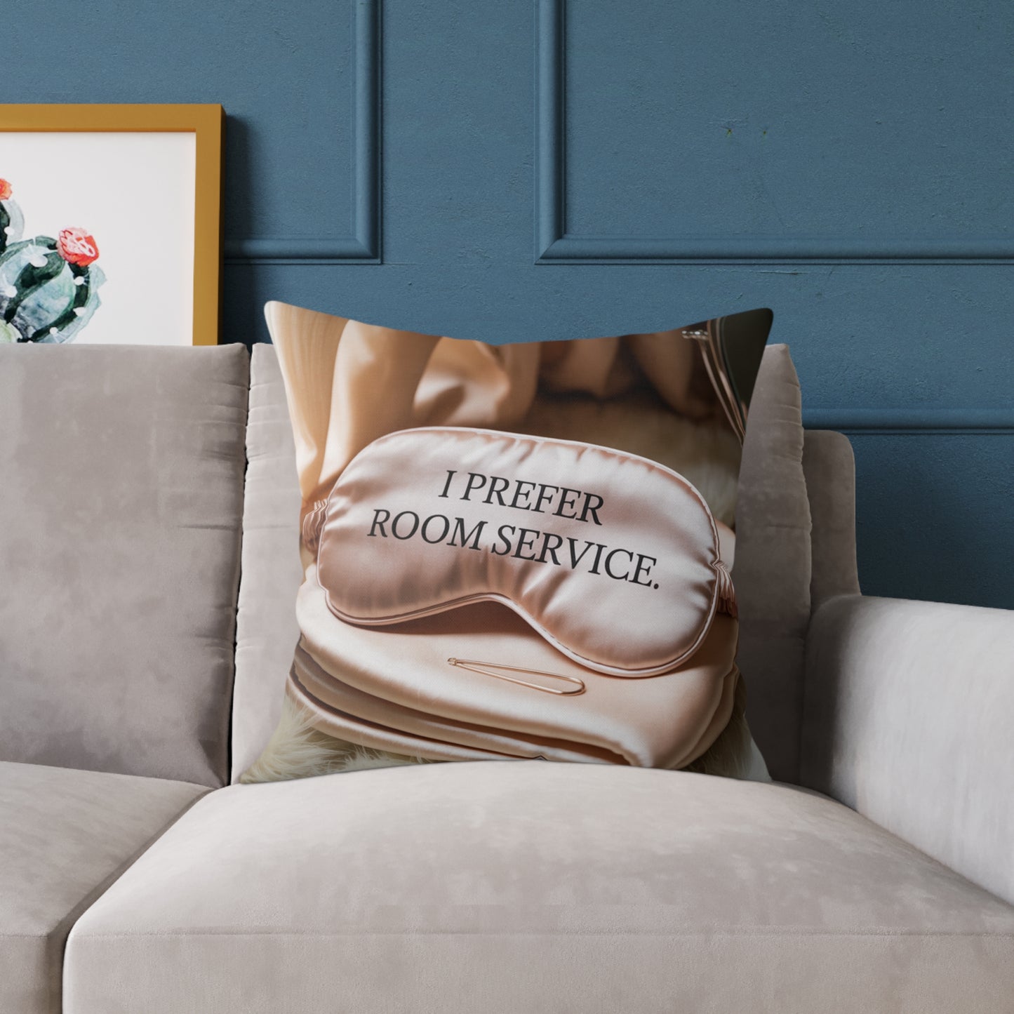DUO MODERN “I Prefer Room Service” Square Canvas Pillow - DUO Modern