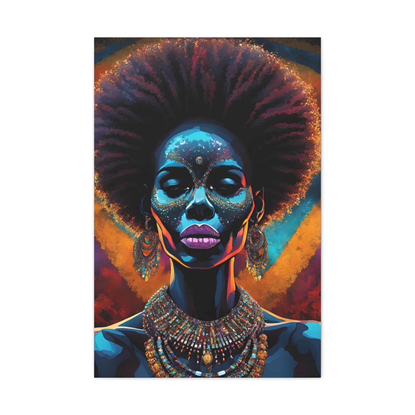 DUO MODERN Black Goddess Canvas, Black artwork is a powerful tribute to the resilience, intelligence, and confidence of Black women,