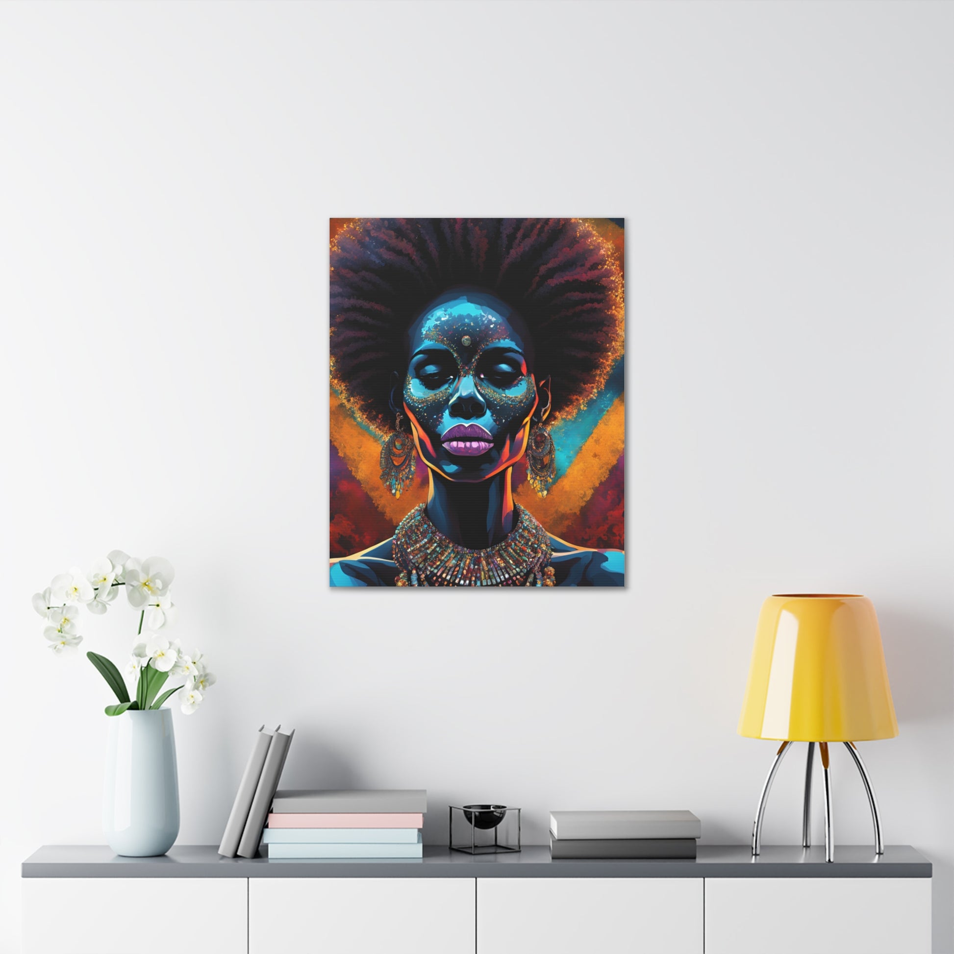 DUO MODERN Black Goddess Canvas, Black artwork is a powerful tribute to the resilience, intelligence, and confidence of Black women,