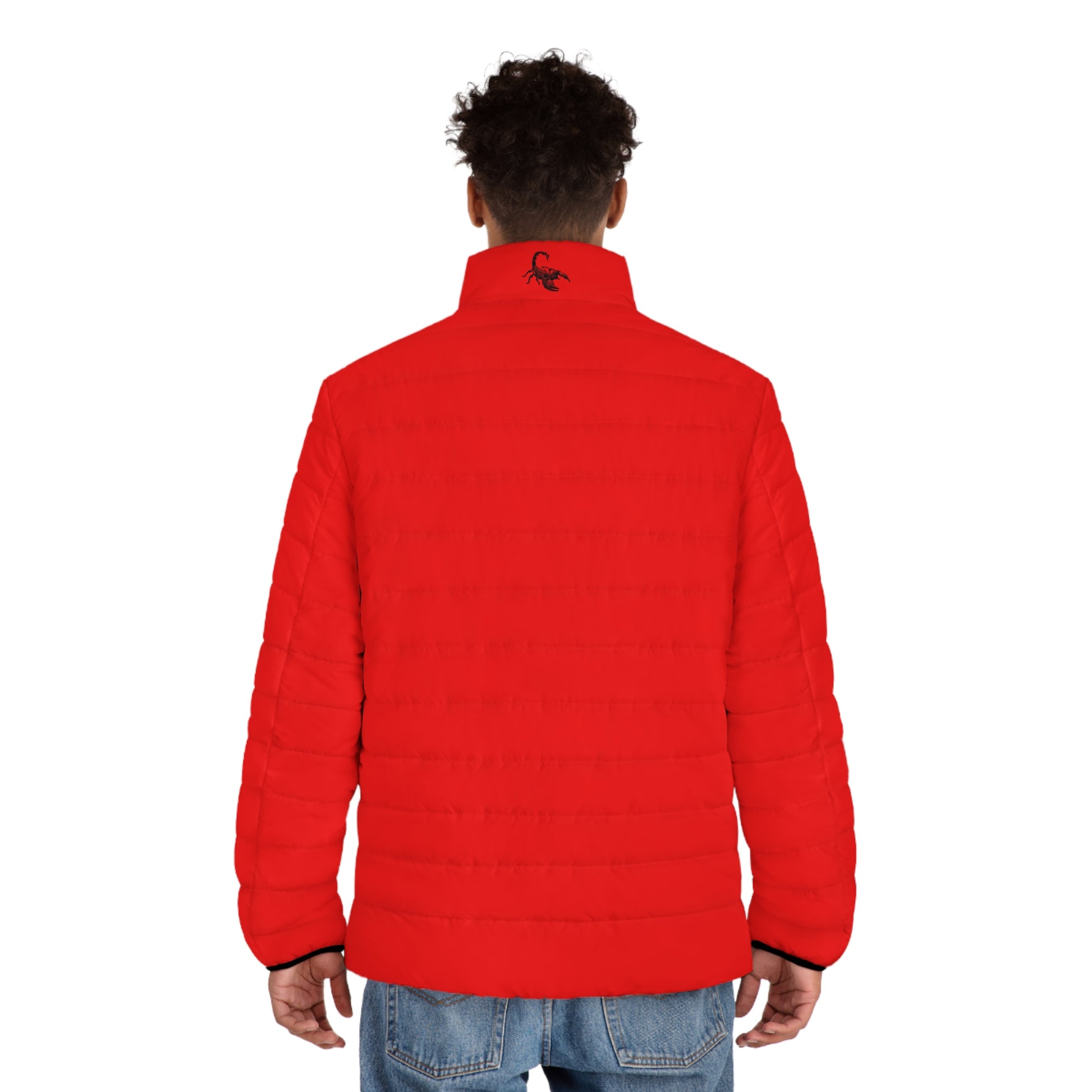 DUO MODERN Scorpion Athletics Men's Red Puffer Jacket - DUO Modern