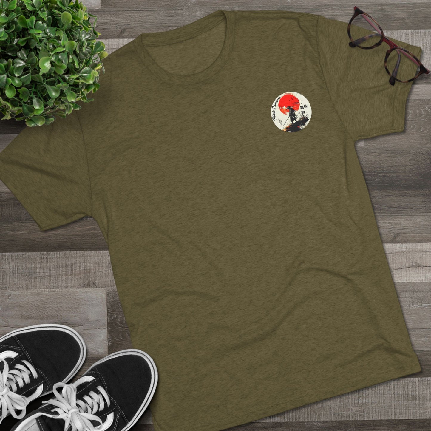 DUO MODERN "Black Samurai - Know Thy Self" Unisex Tri-Blend Crew Tee