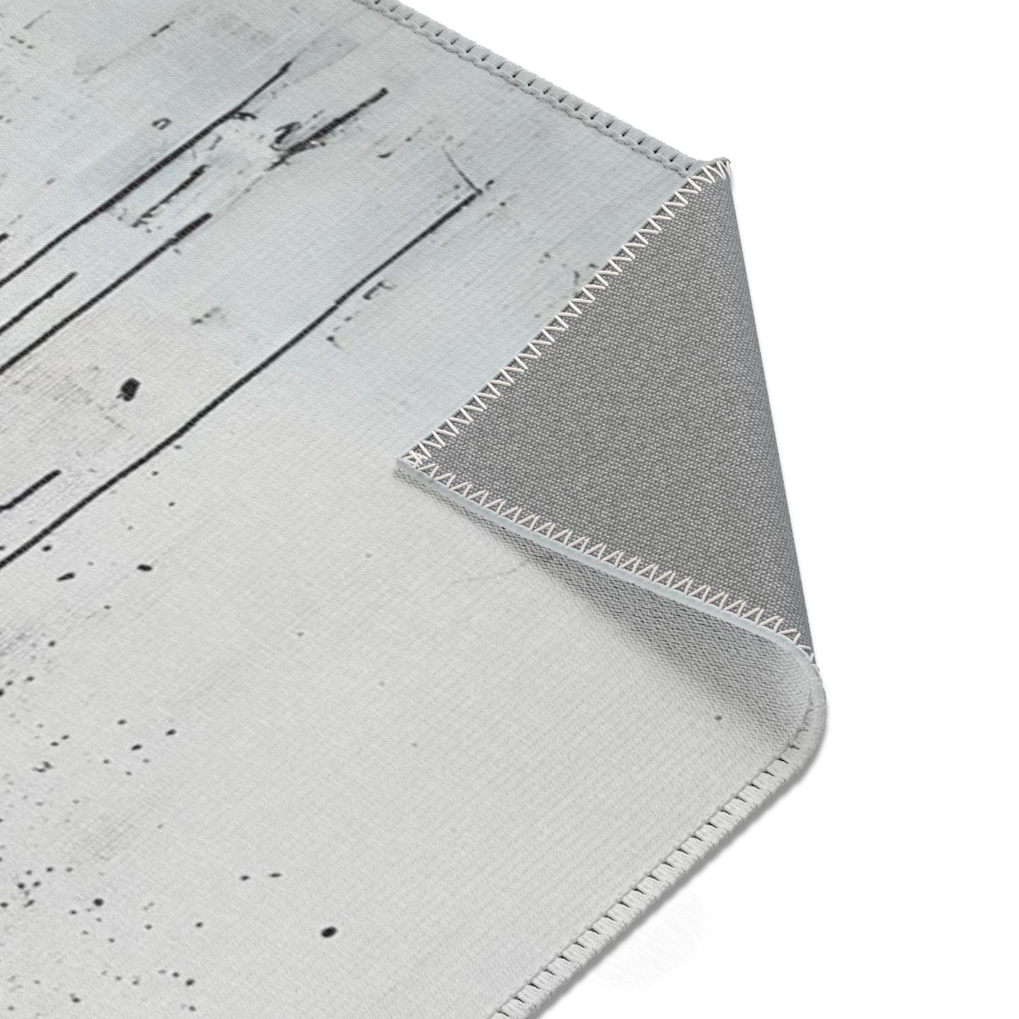 DUO MODERN "Modern Abstract Area Rug - Minimalist Black and White - DUO Modern