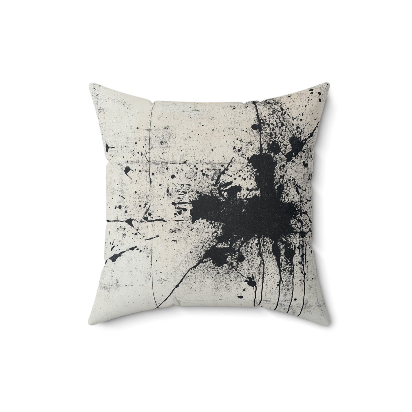 DUO MODERN "Abstract Black Splatter" Art Throw Pillow - DUO Modern