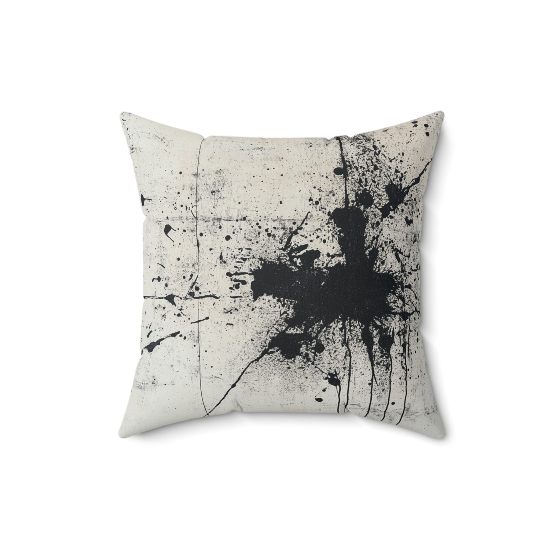 DUO MODERN "Abstract Black Splatter" Art Throw Pillow - DUO Modern