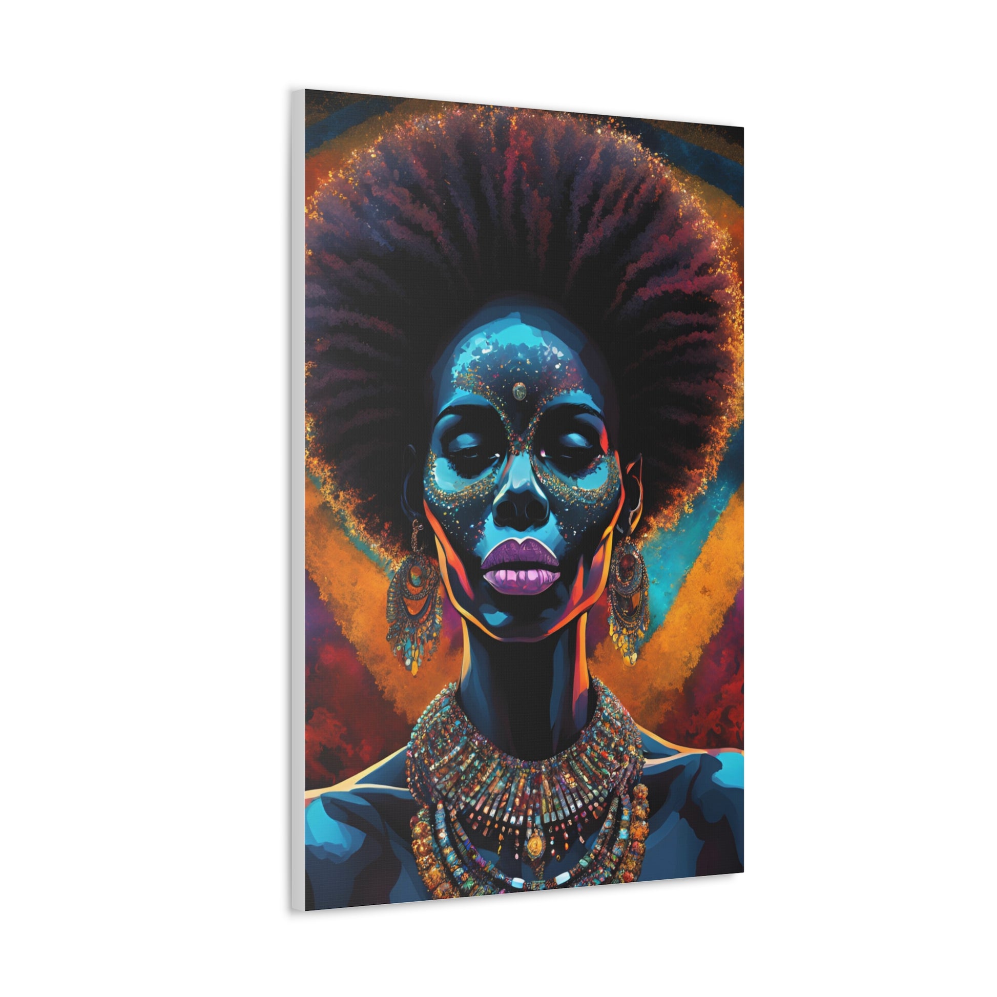 DUO MODERN Black Goddess Canvas, Black artwork is a powerful tribute to the resilience, intelligence, and confidence of Black women,