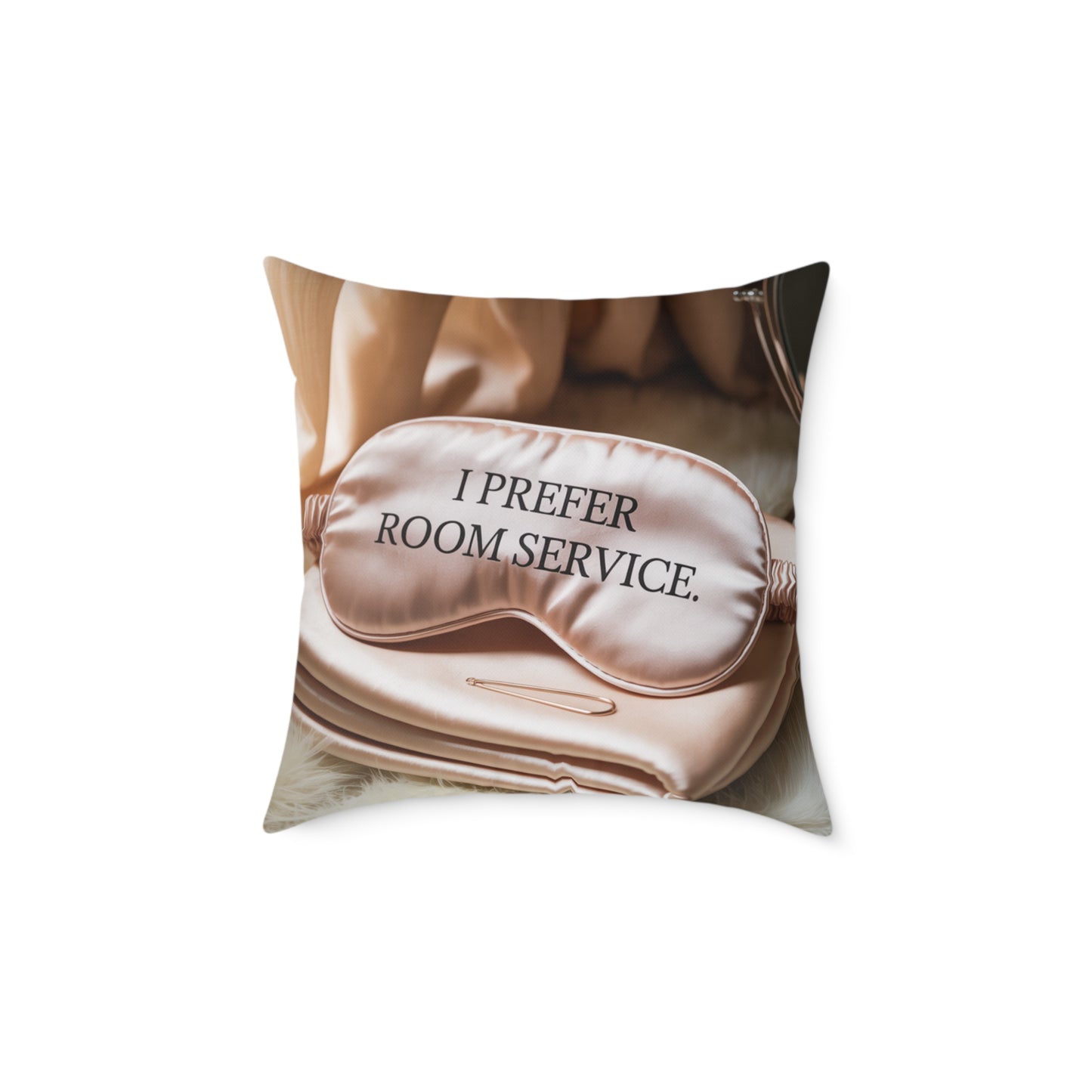 DUO MODERN “I Prefer Room Service” Square Canvas Pillow - DUO Modern