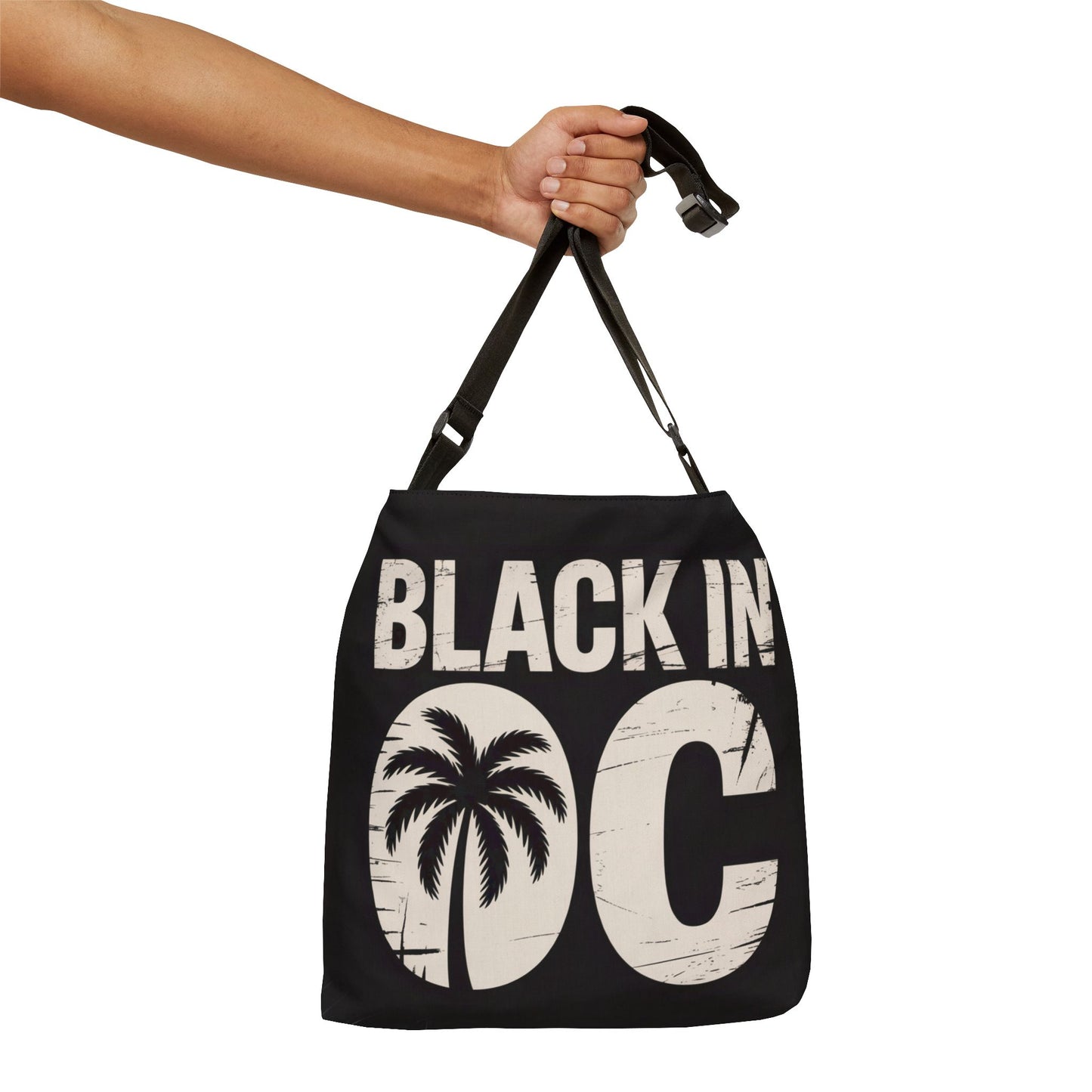 DUO MODERN “Black in OC” Adjustable Tote Bag